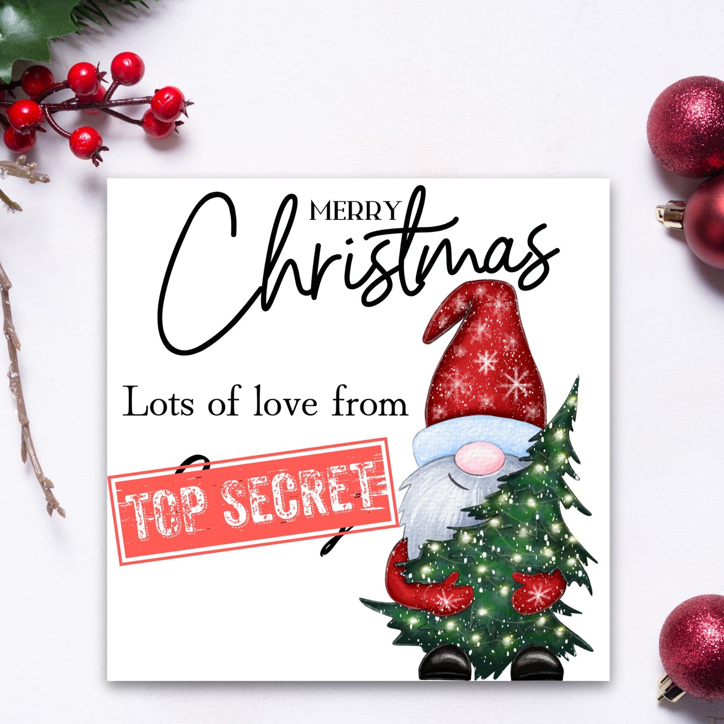 Secret Santa Christmas Card, Office Card, Work Card, Xmas Card, Co Worker Card