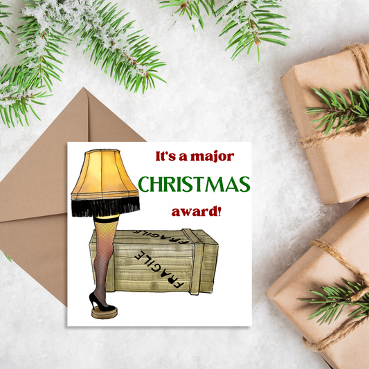 A Christmas Story Movie Card, 1980s Christmas Card, Christmas Movie Card, Notsalgia Card, Card for Brother, Card for Sister, Card for Uncle