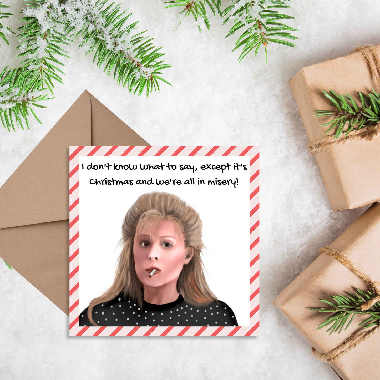 National Lampoons Christmas Vacation Card, Ellen Griswold, Christmas Card For Mum
