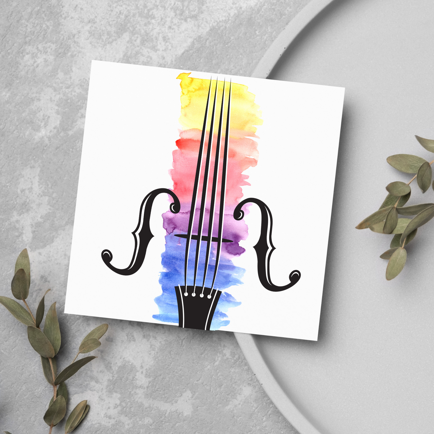 Violin, Viola, Cello Card, Musician Card, Musical Instrument Card