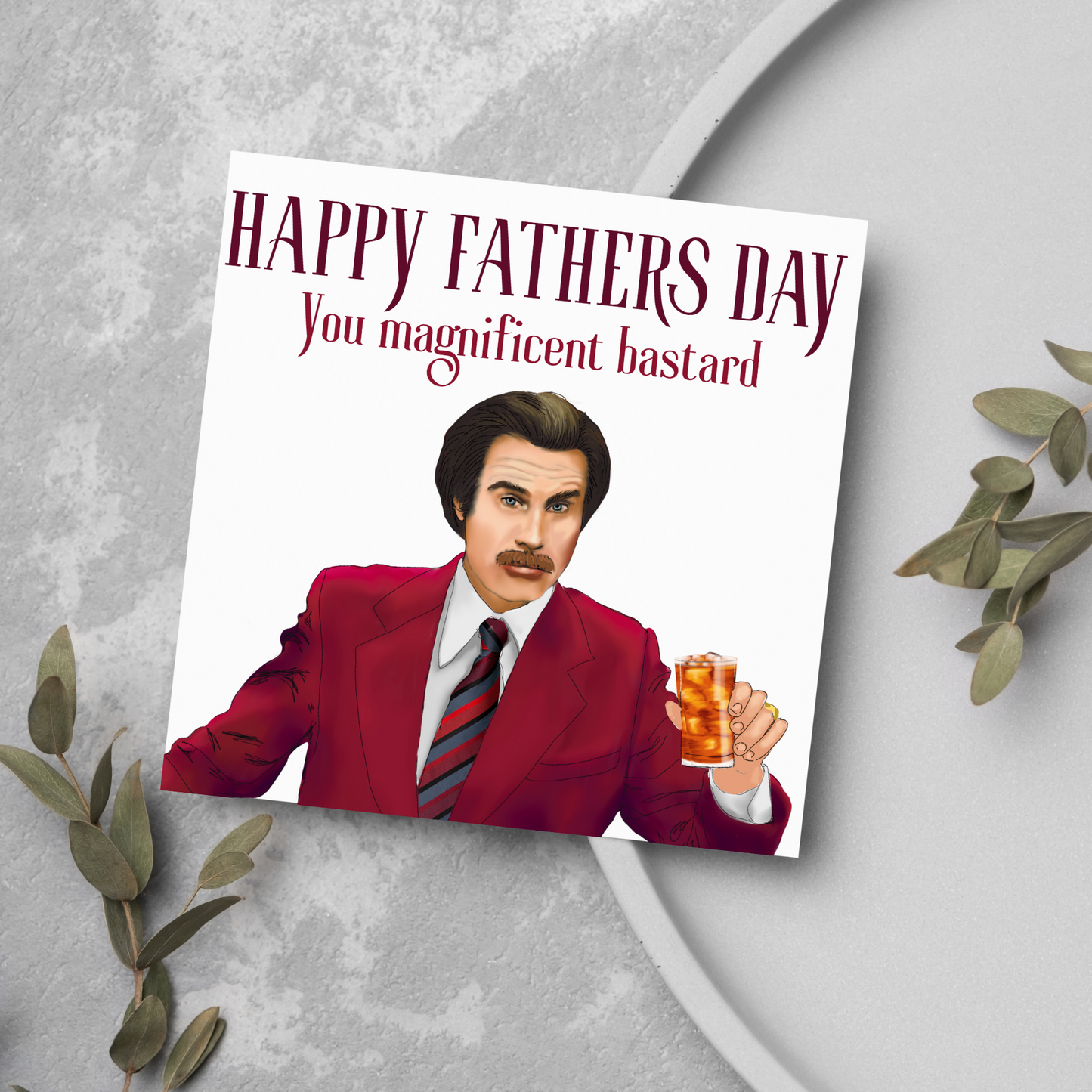 Father's Day Card, Funny Anchorman Ron Burgundy Card for Dad