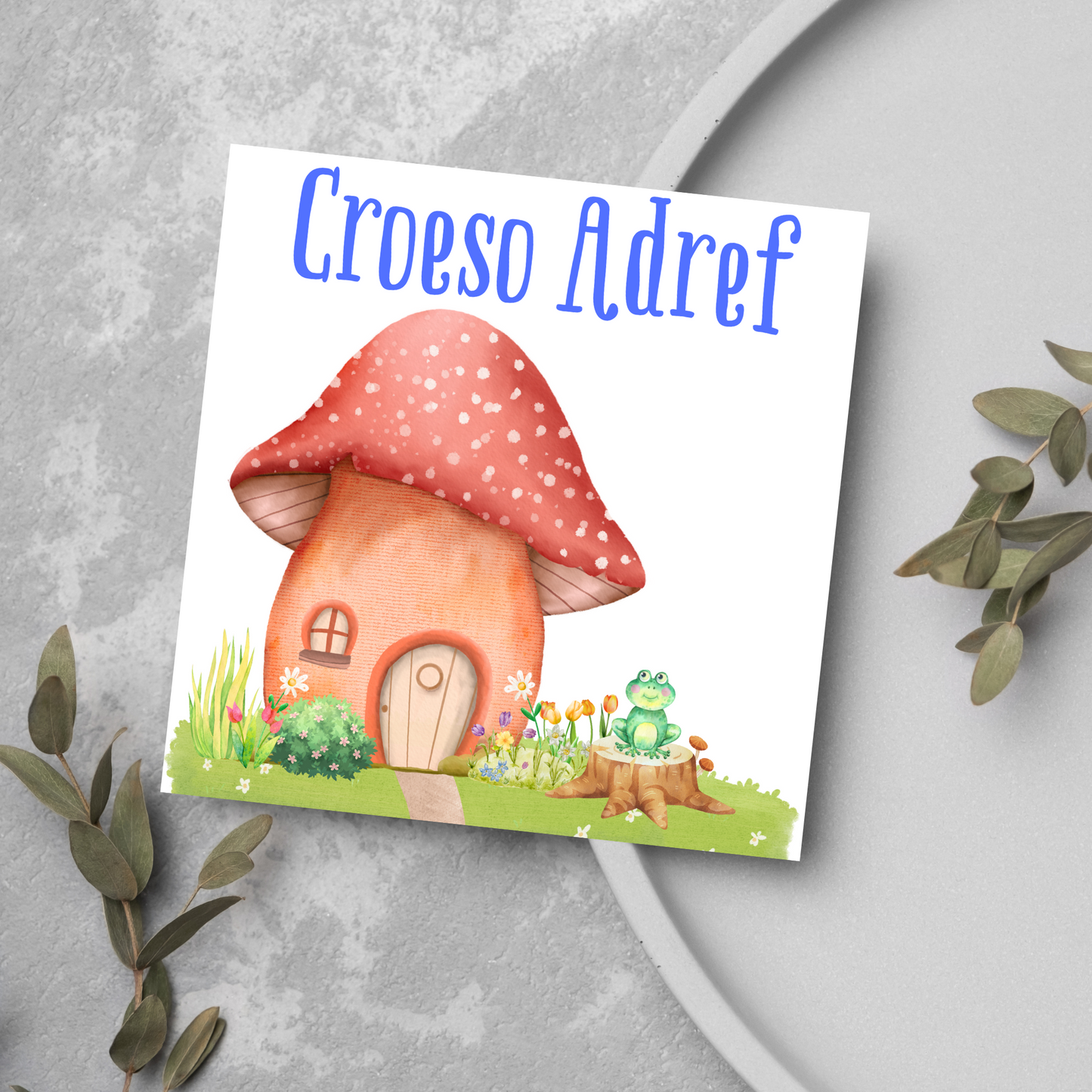 Welsh Language New Home Card, Croeso Adref, Welsh Housewarming Card