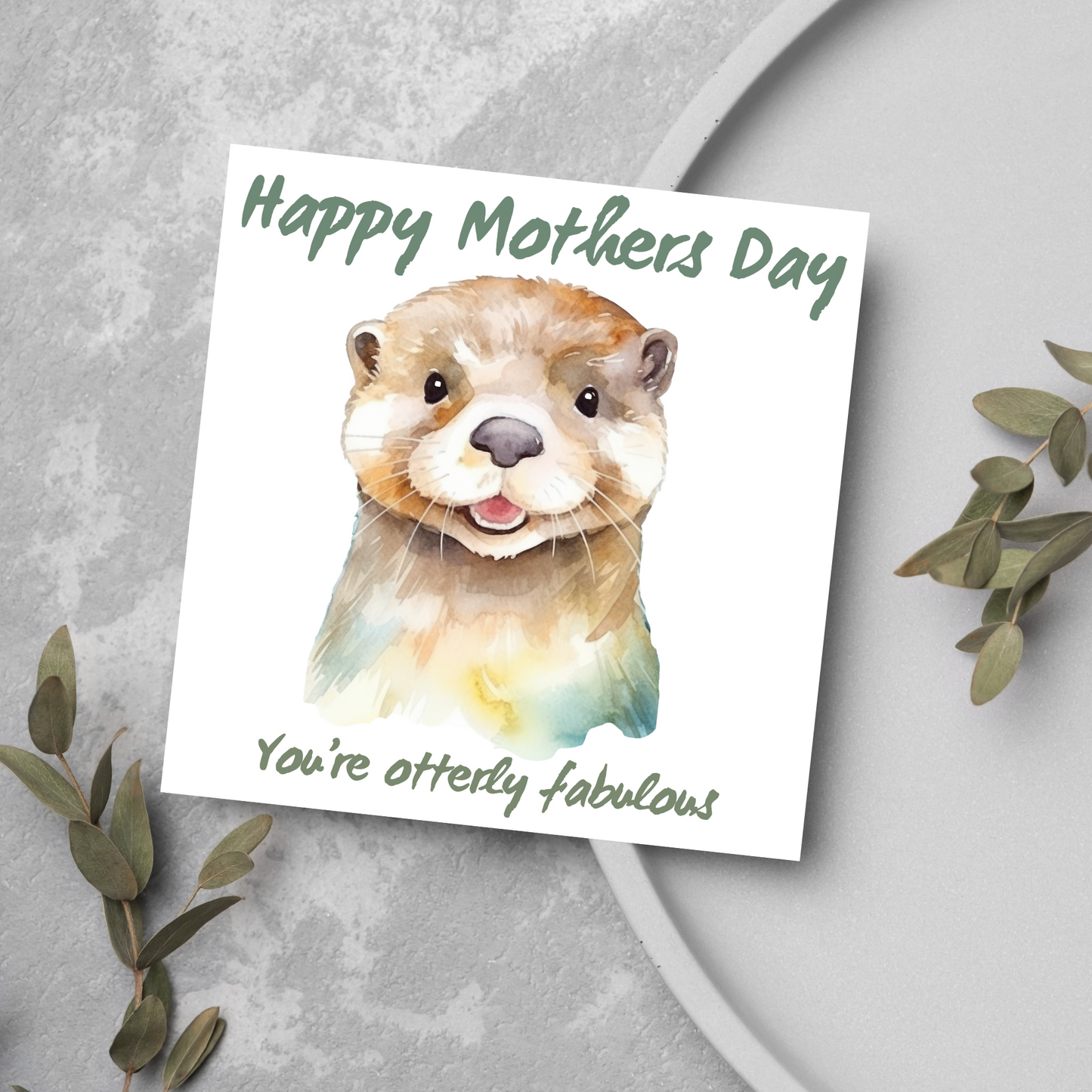 Otter Design Mothers Day Card