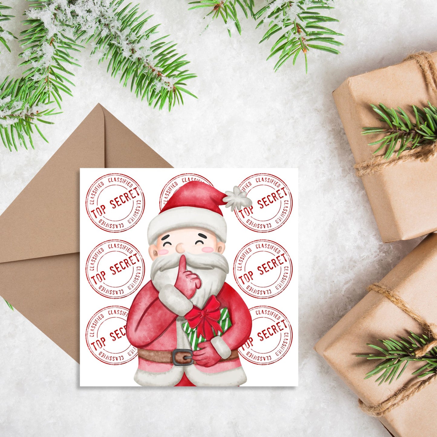 Secret Santa Christmas Card, Office Card, Work Card, Xmas Card, Co Worker Card