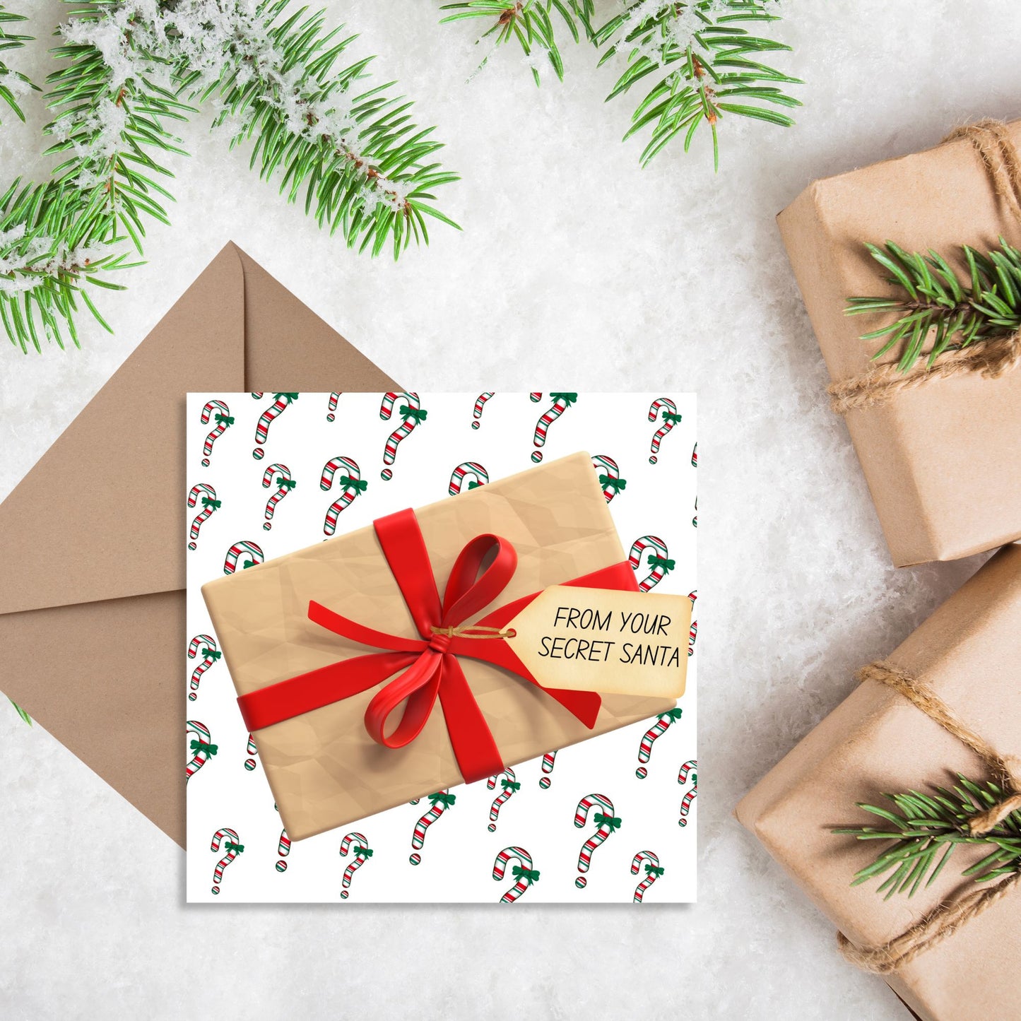 Secret Santa Christmas Card, Office Card, Work Card, Xmas Card, Co Worker Card