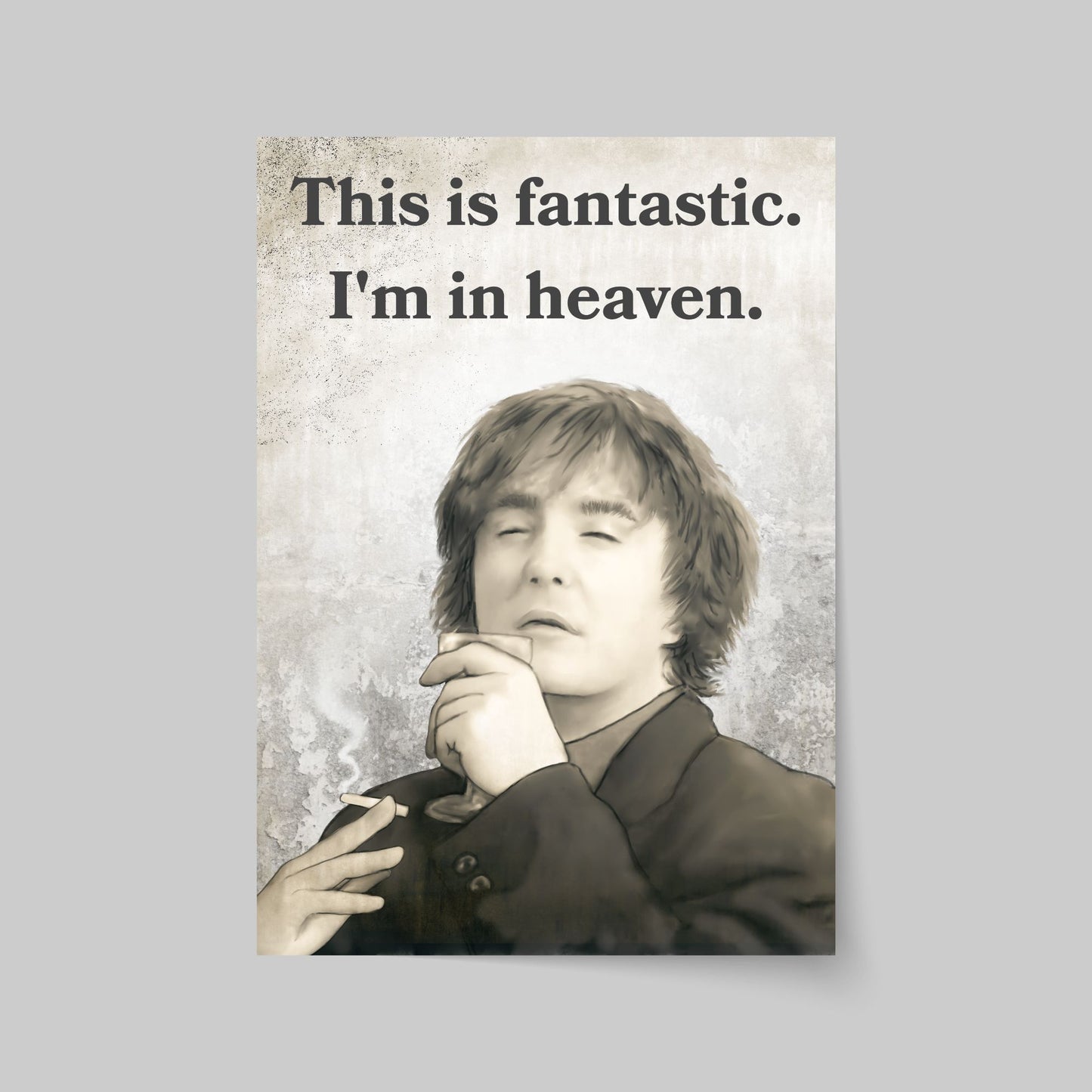 Black Books Poster, Dylan Moran Wall Art, Bernard Black, Fun Bar Art, Man Cave