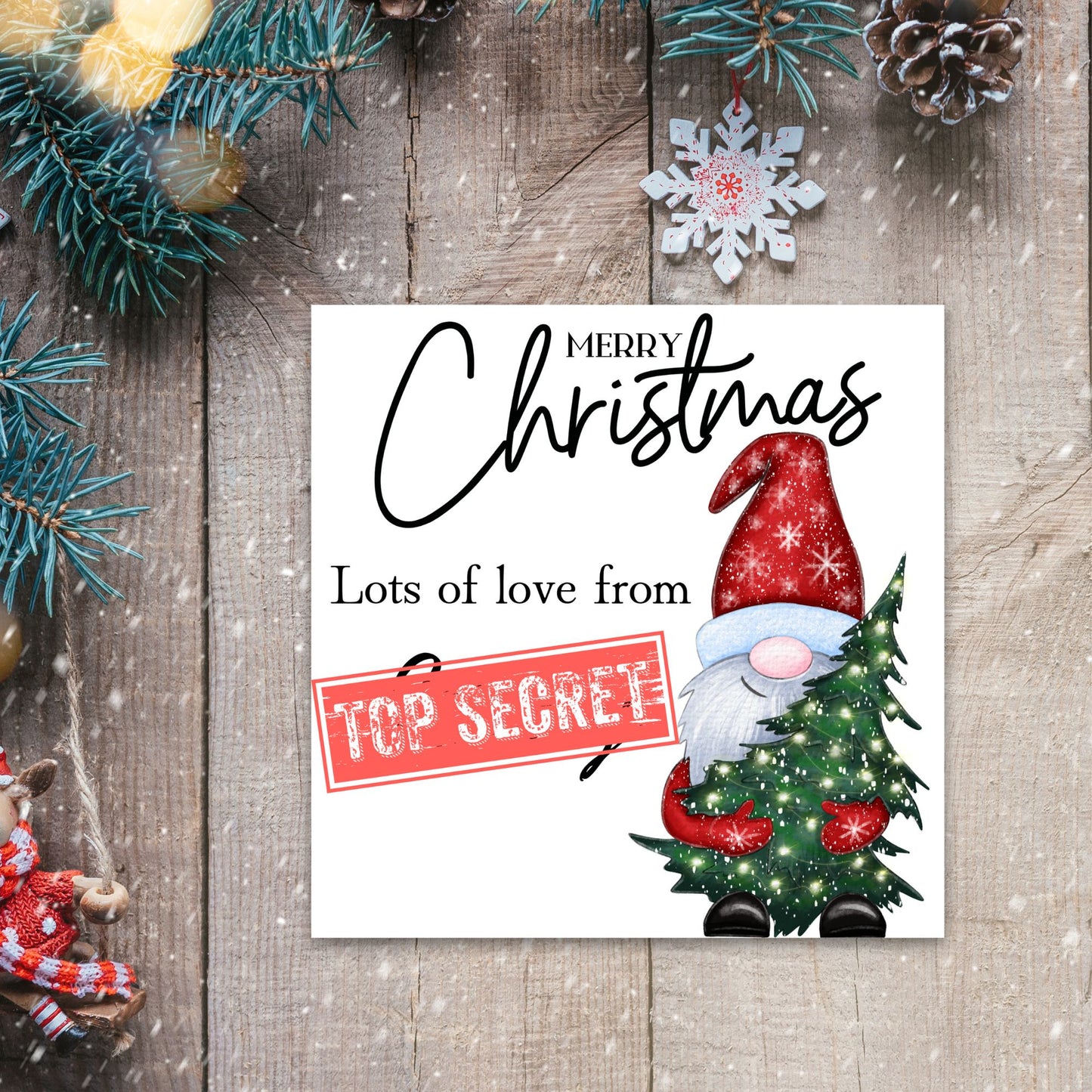 Secret Santa Christmas Card, Office Card, Work Card, Xmas Card, Co Worker Card