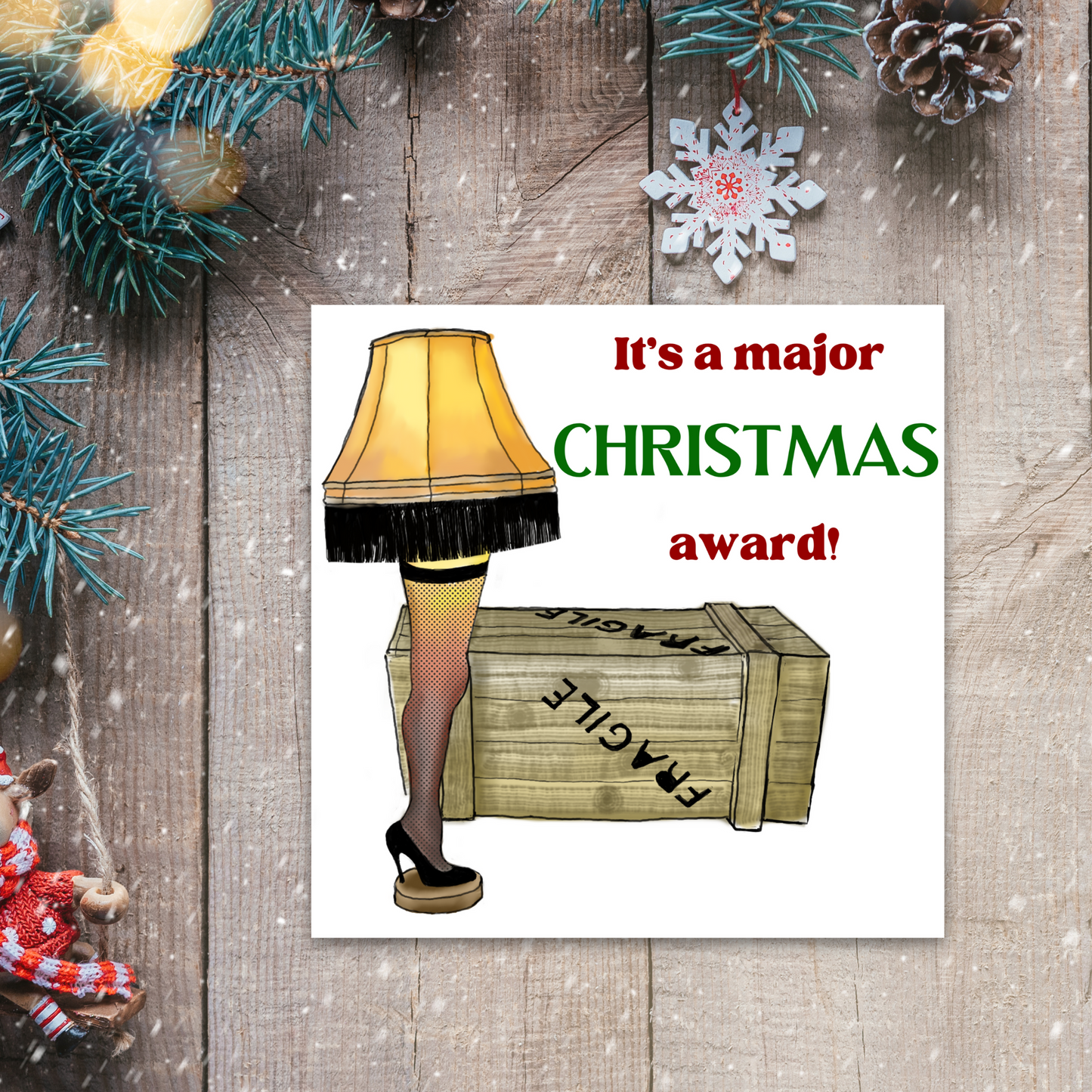 A Christmas Story Movie Card, 1980s Christmas Card, Christmas Movie Card, Notsalgia Card, Card for Brother, Card for Sister, Card for Uncle
