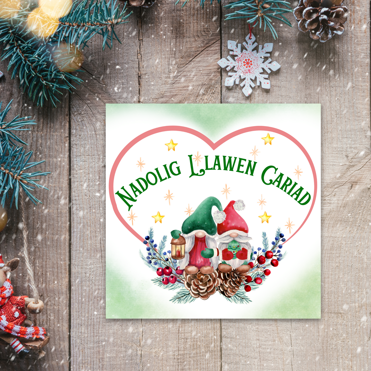 Welsh Language Christmas Card, Welsh Christmas Card, Nadolig Llawen