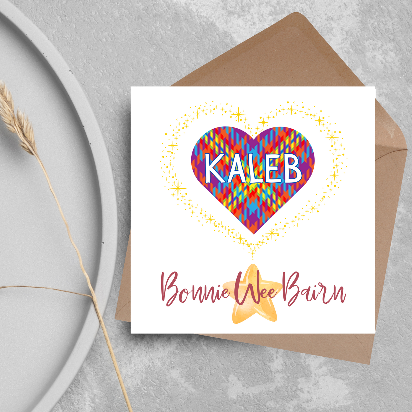 Personalised Scottish New Baby Card - Unisex