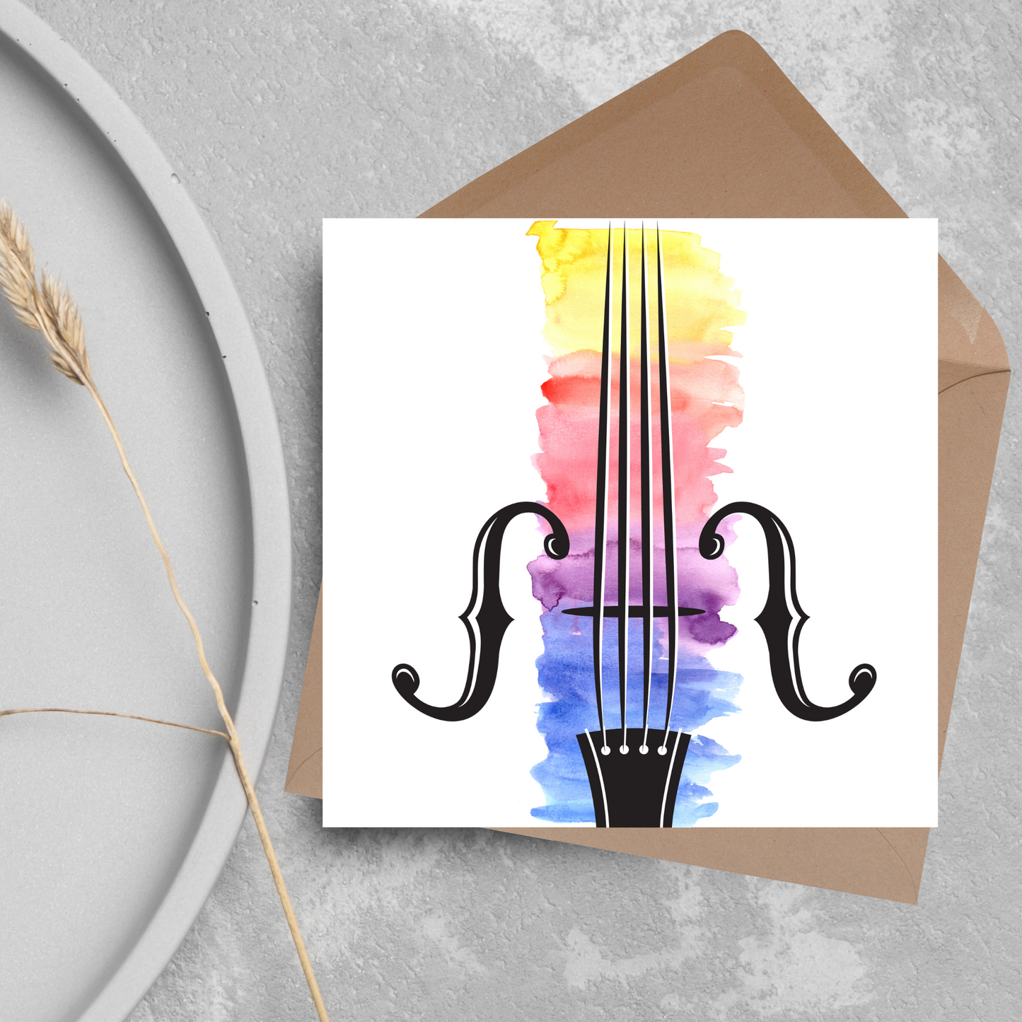 Violin, Viola, Cello Card, Musician Card, Musical Instrument Card