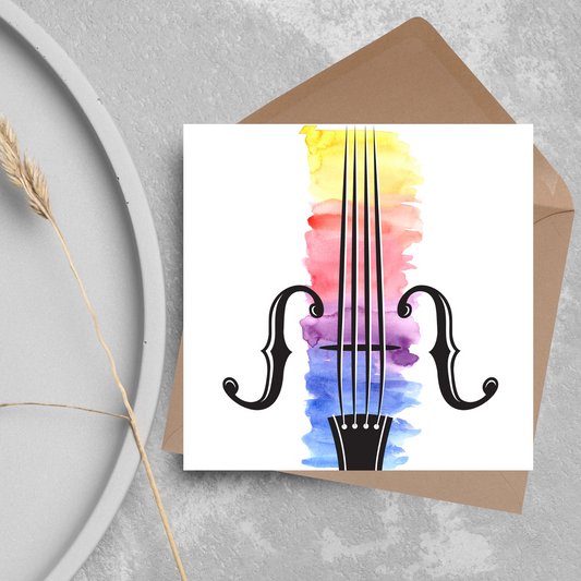 Violin, Viola, Cello Card, Musician Card, Musical Instrument Card