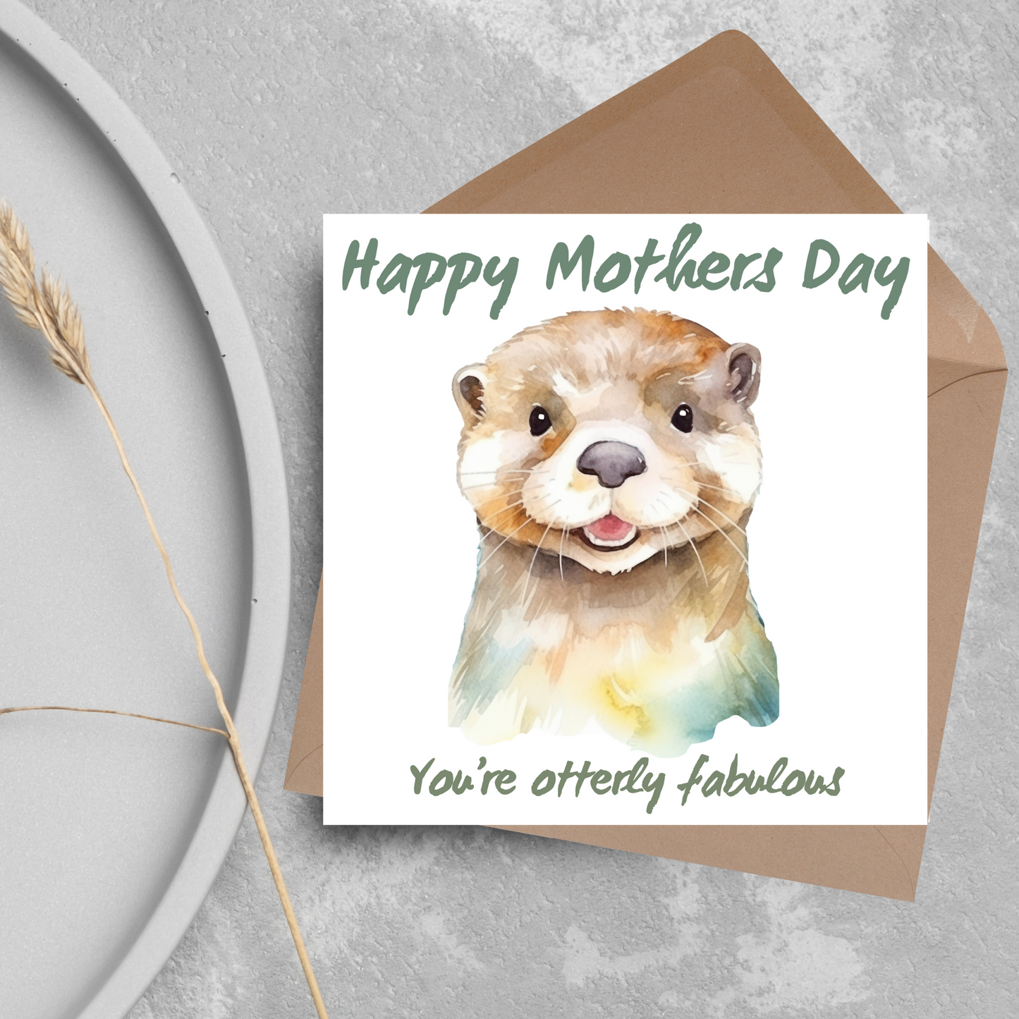 Otter Design Mothers Day Card