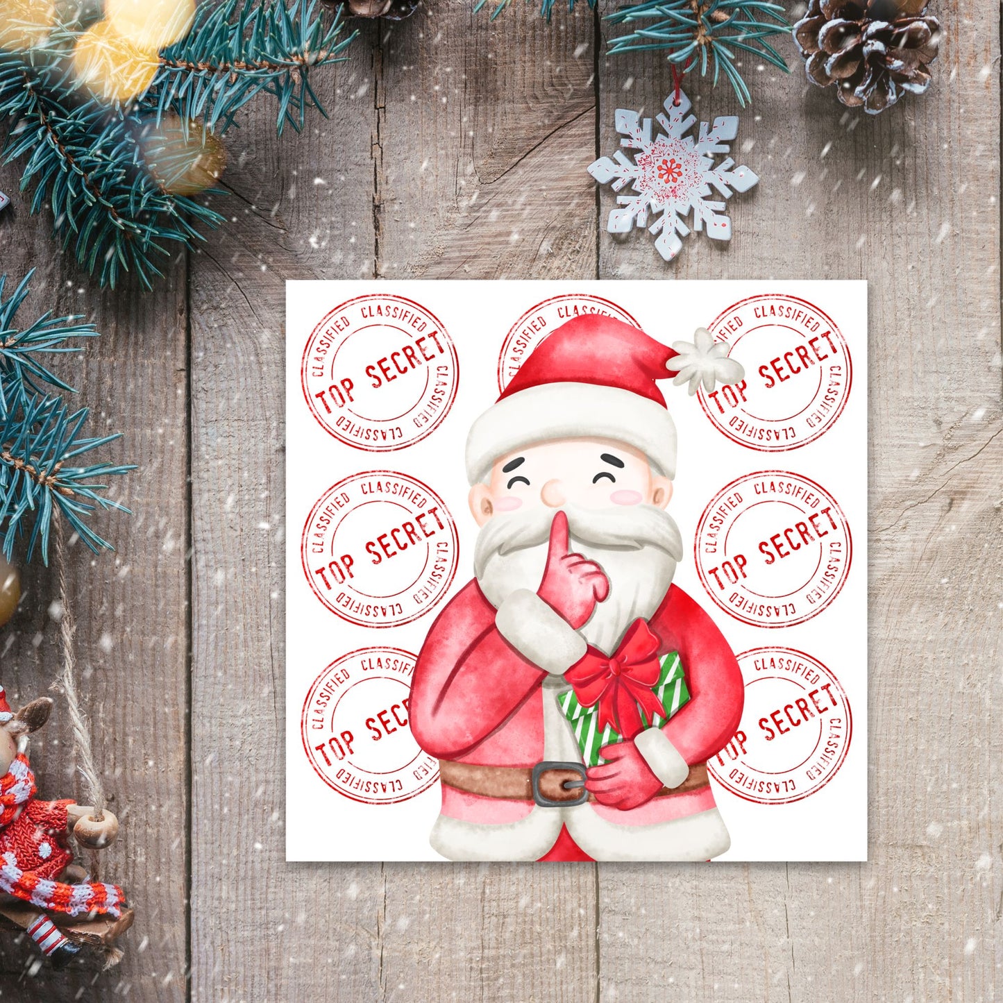 Secret Santa Christmas Card, Office Card, Work Card, Xmas Card, Co Worker Card