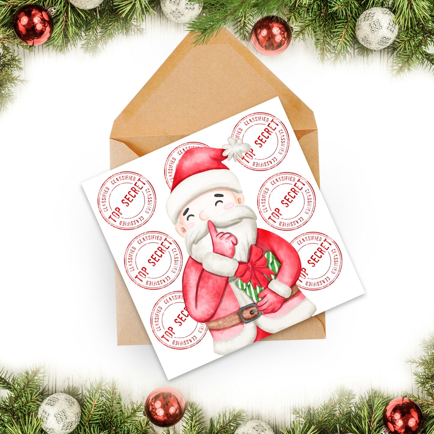 Secret Santa Christmas Card, Office Card, Work Card, Xmas Card, Co Worker Card