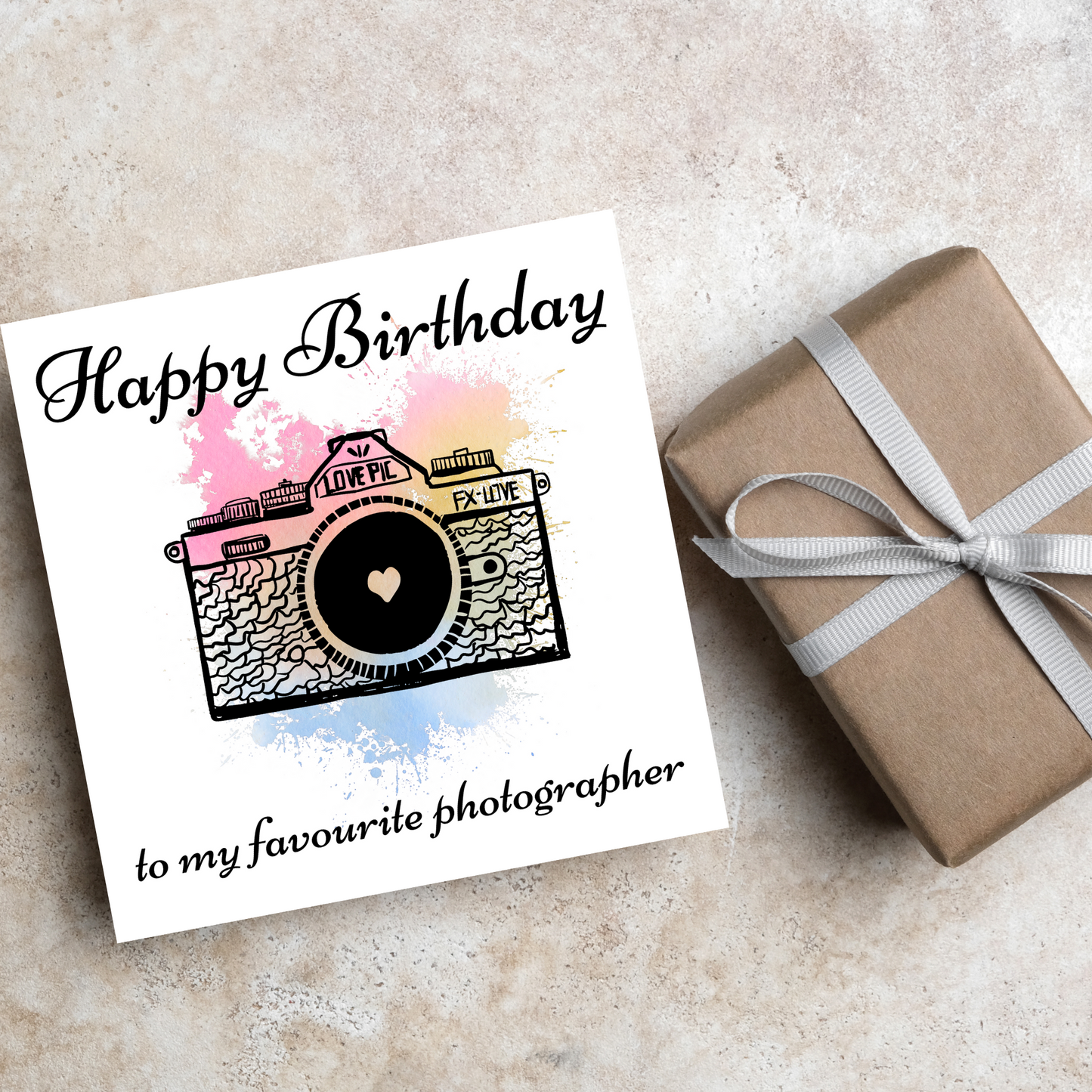 Camera Birthday Card, Photographer Card, Photography Birthday Card