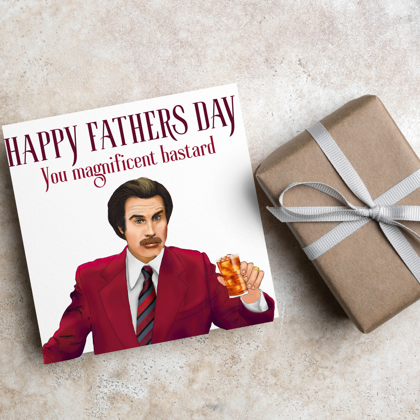 Father's Day Card, Funny Anchorman Ron Burgundy Card for Dad