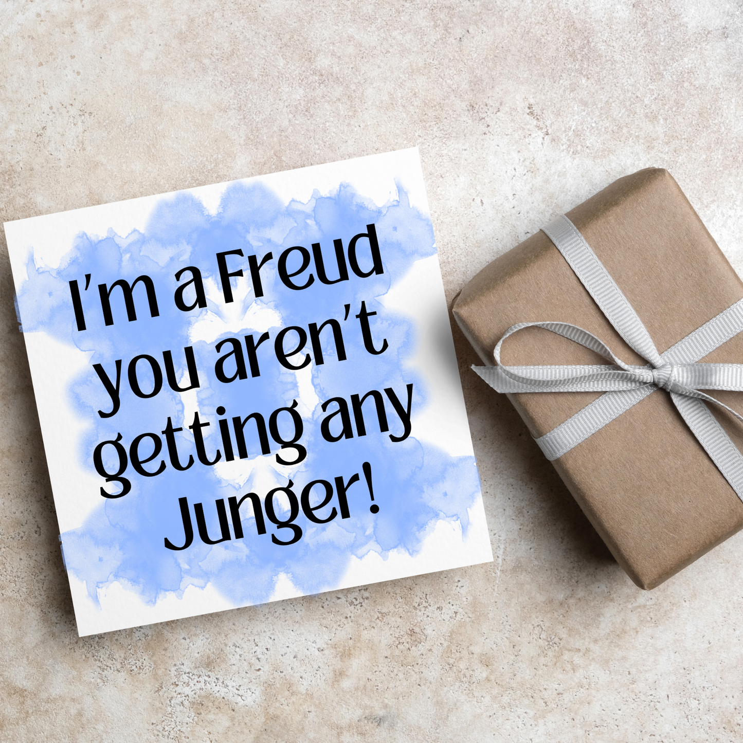 Psychology Pun Birthday Card, Funny Psychologist Card, Freud Jung Card, Classic Joke Card, Funny Birthday Card for Psychologist