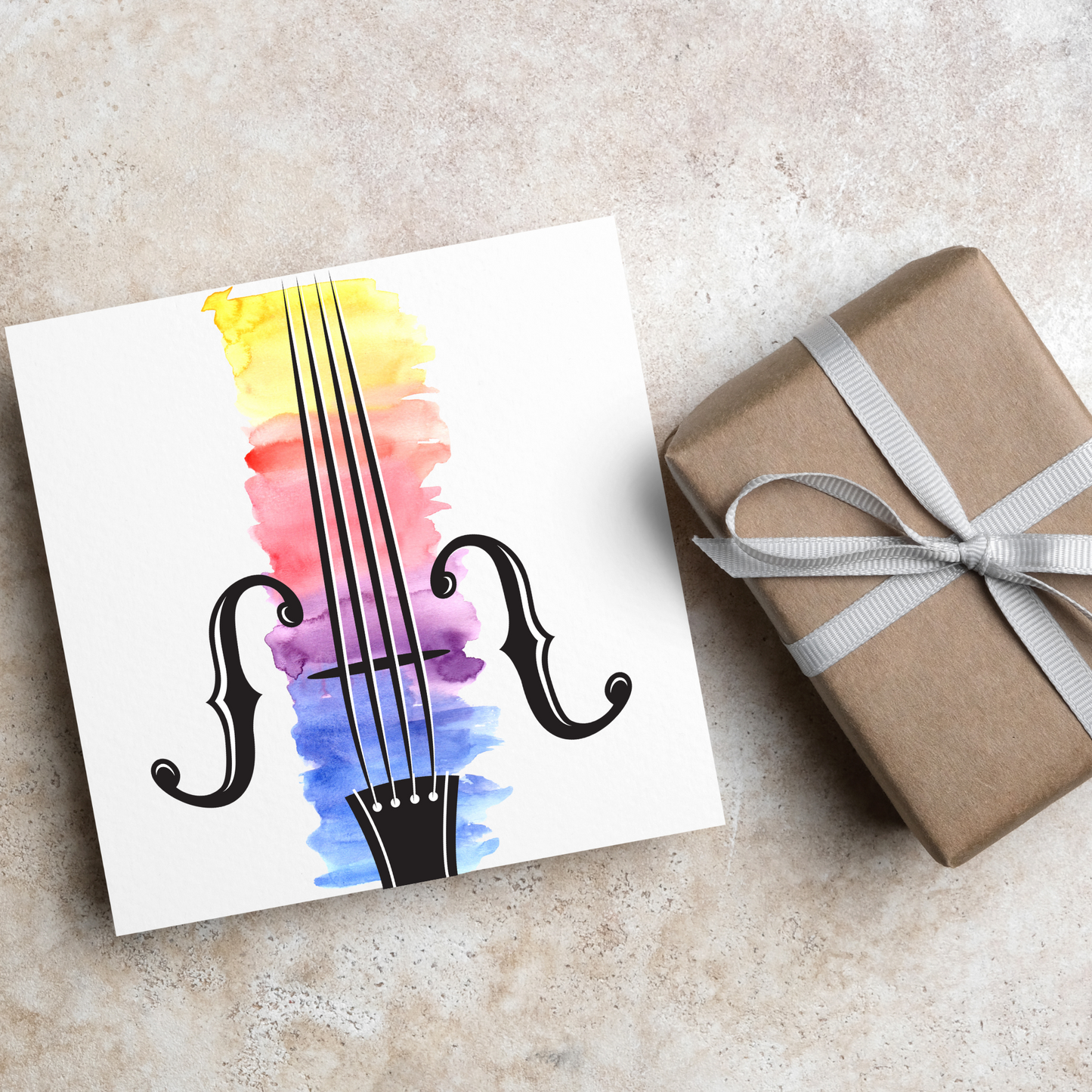 Violin, Viola, Cello Card, Musician Card, Musical Instrument Card