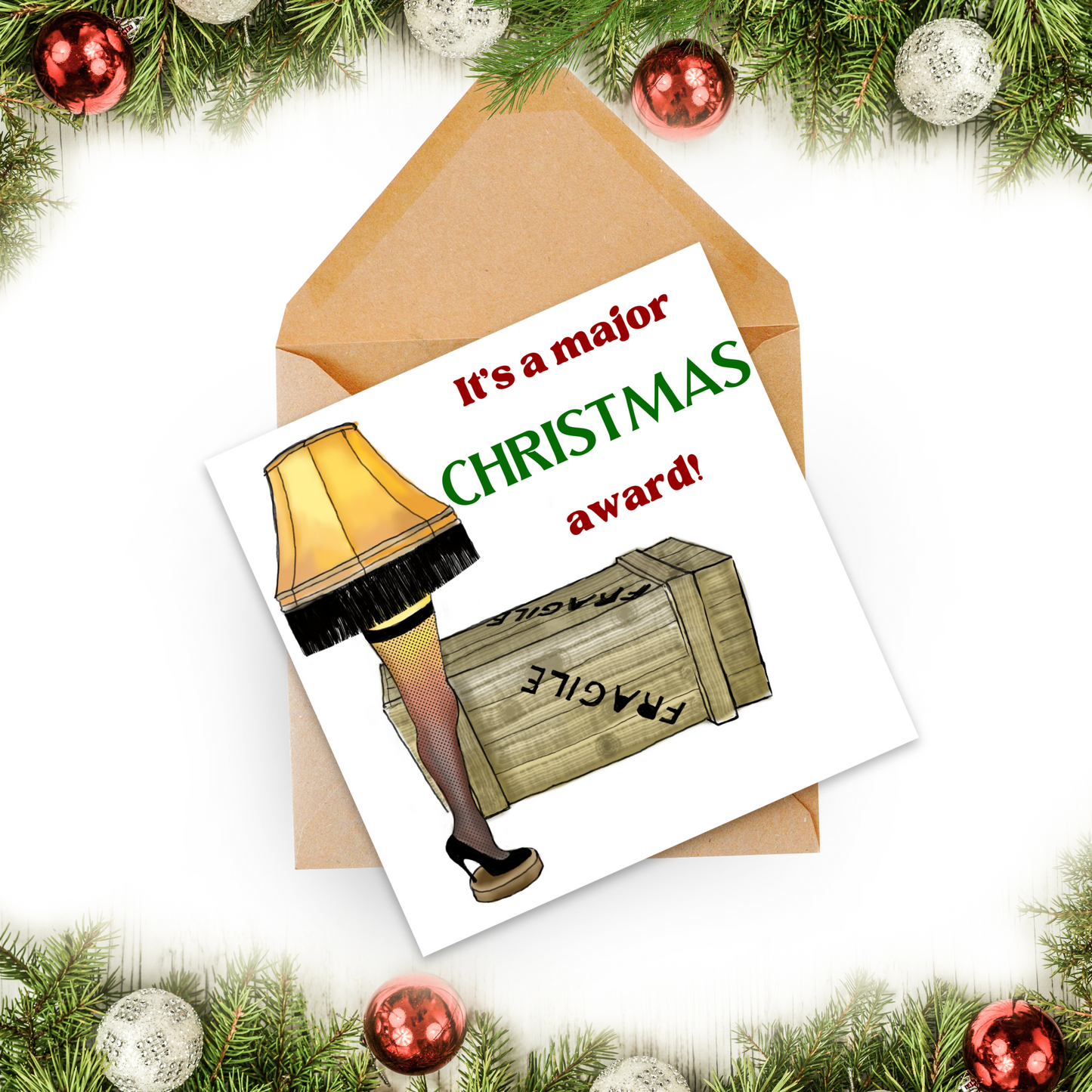 A Christmas Story Movie Card, 1980s Christmas Card, Christmas Movie Card, Notsalgia Card, Card for Brother, Card for Sister, Card for Uncle
