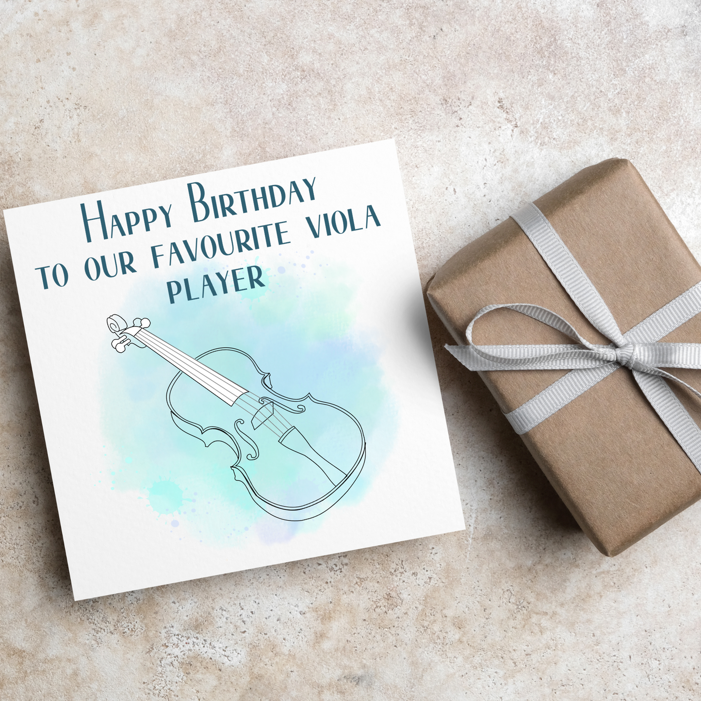 Viola Birthday Card, Musician Card, Musical Instrument Card