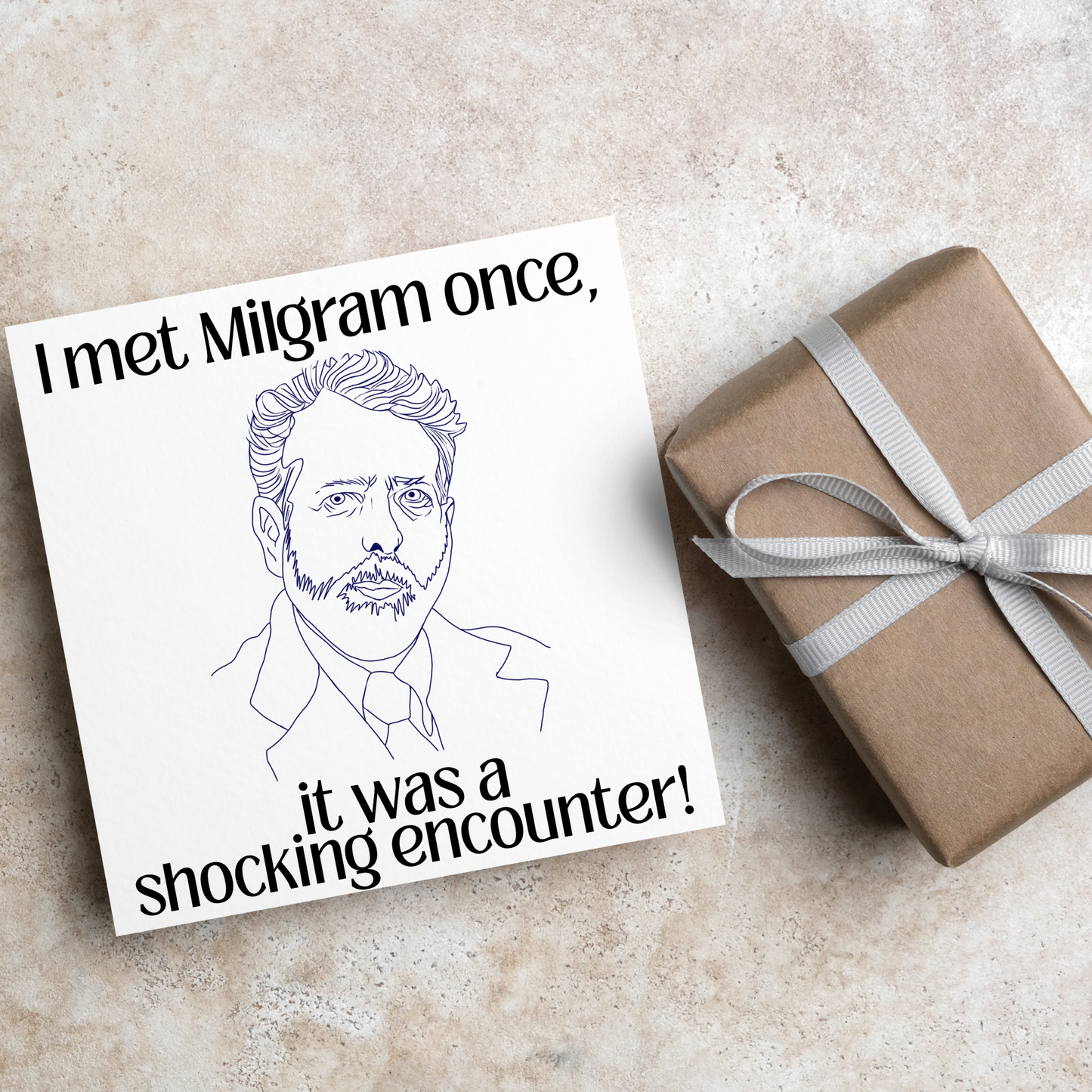 Psychology Pun Birthday Card, Funny Behavioural Psychology Card, Milgram Card