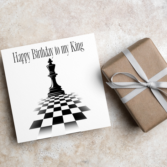 Chess Themed Birthday Card For Husband
