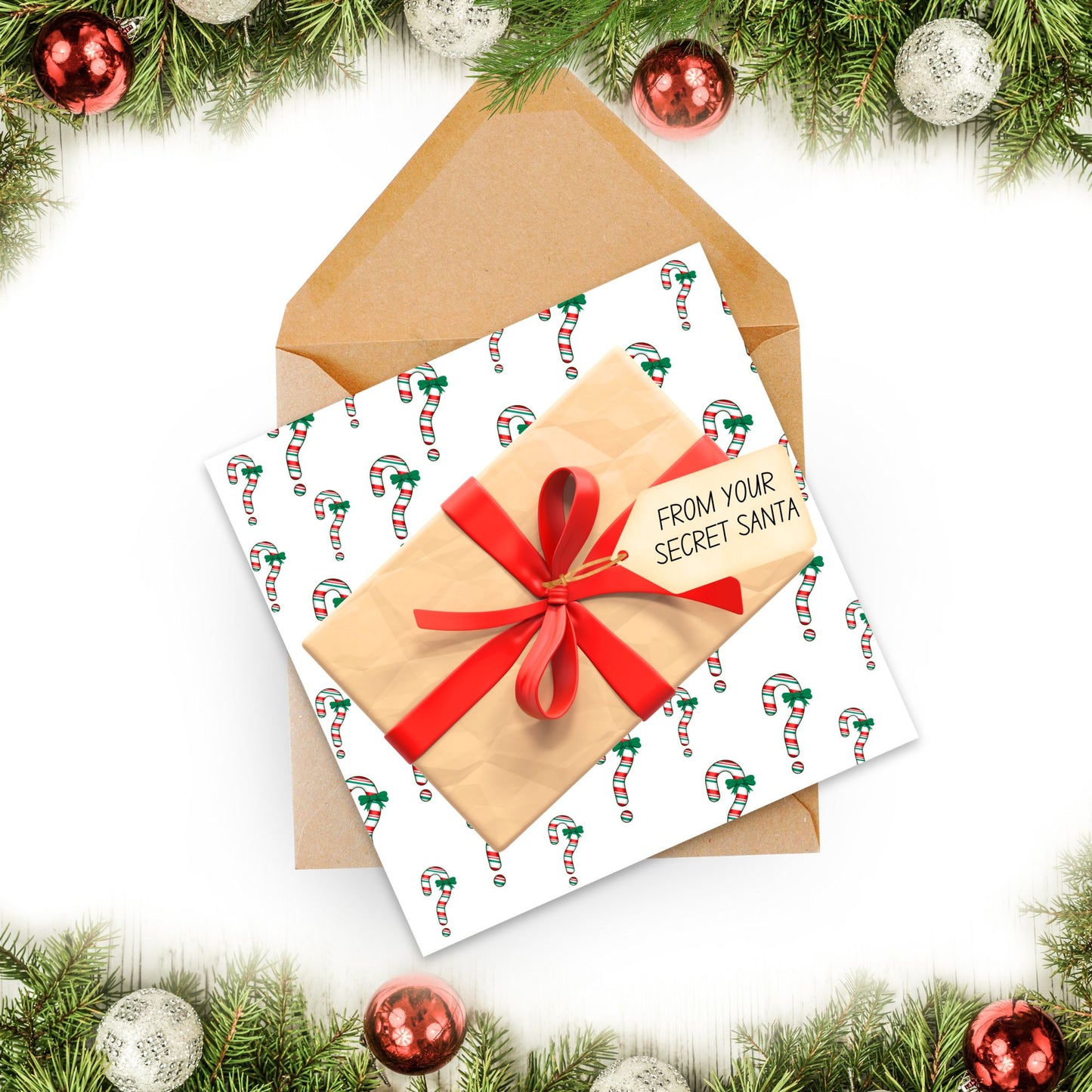 Secret Santa Christmas Card, Office Card, Work Card, Xmas Card, Co Worker Card