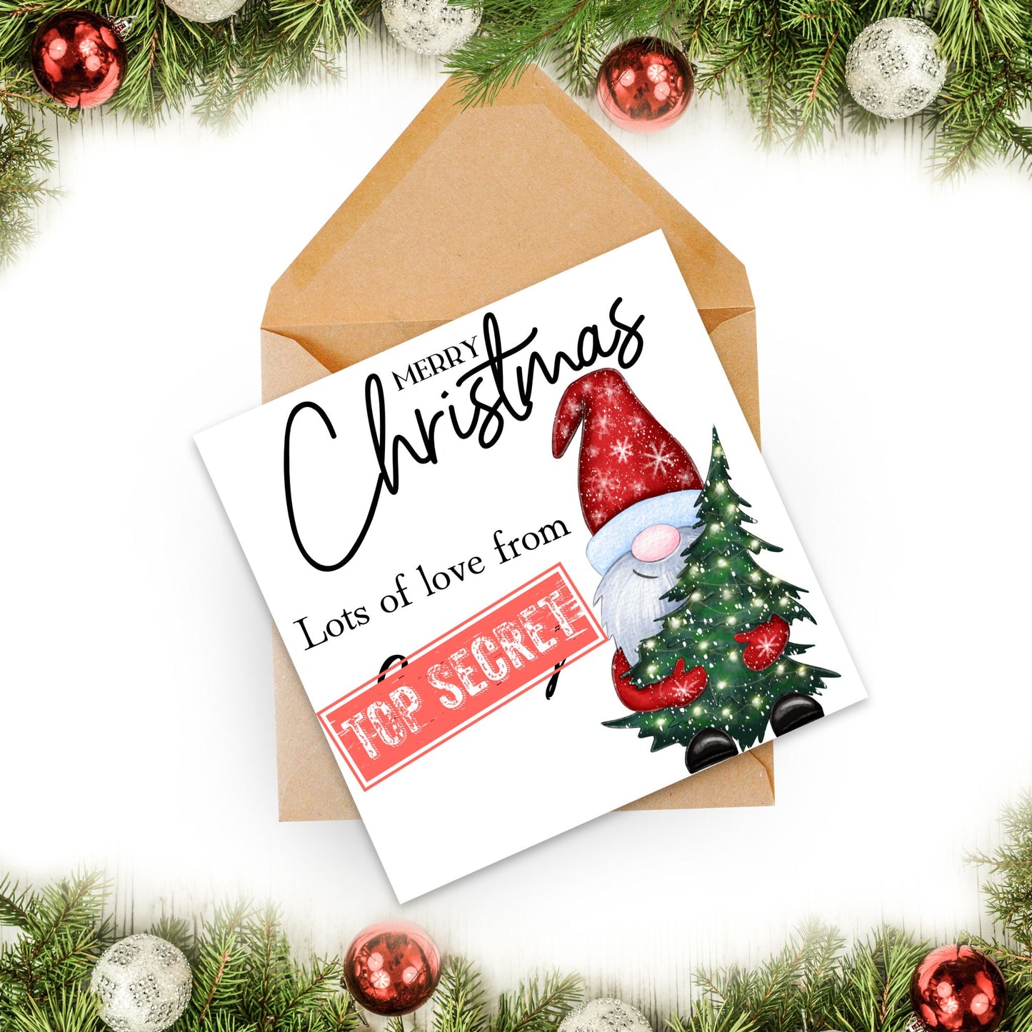 Secret Santa Christmas Card, Office Card, Work Card, Xmas Card, Co Worker Card