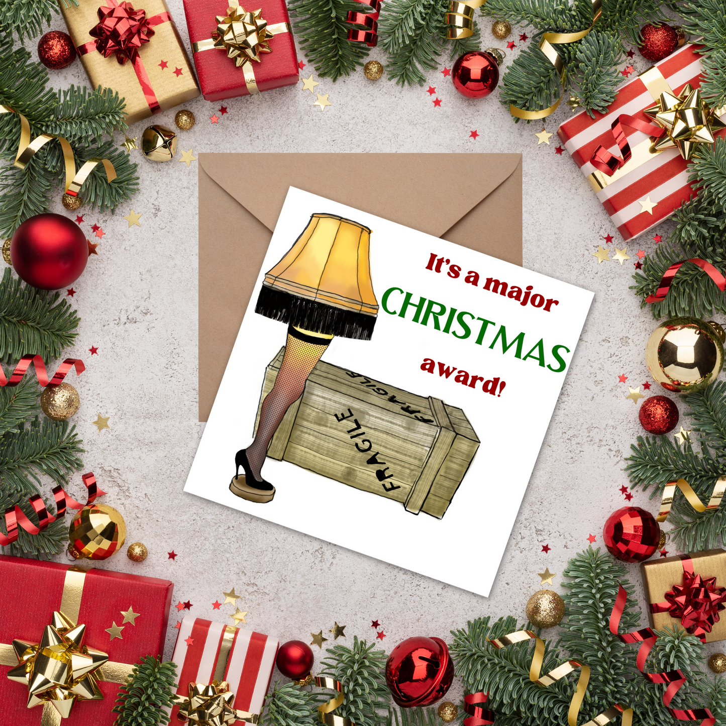 A Christmas Story Movie Card, 1980s Christmas Card, Christmas Movie Card, Notsalgia Card, Card for Brother, Card for Sister, Card for Uncle