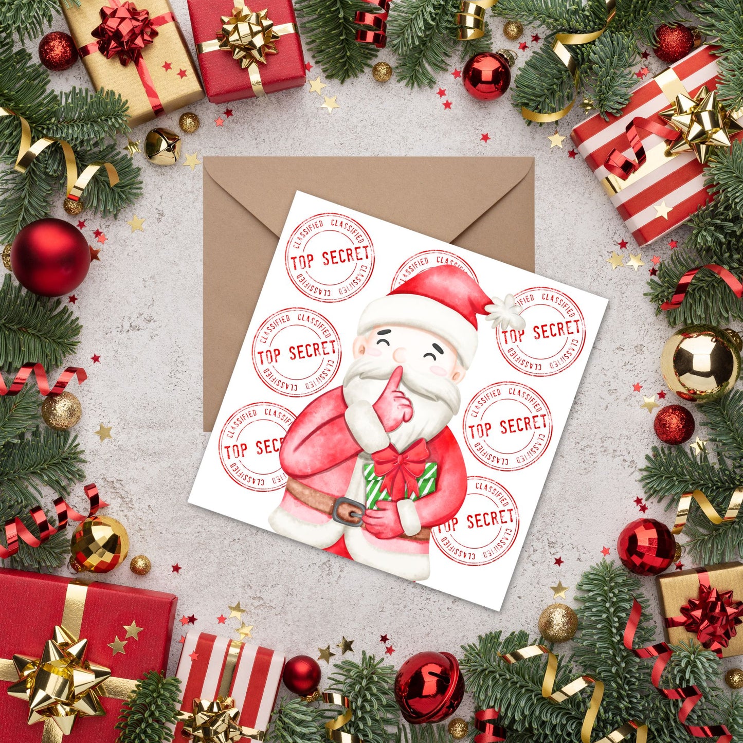 Secret Santa Christmas Card, Office Card, Work Card, Xmas Card, Co Worker Card
