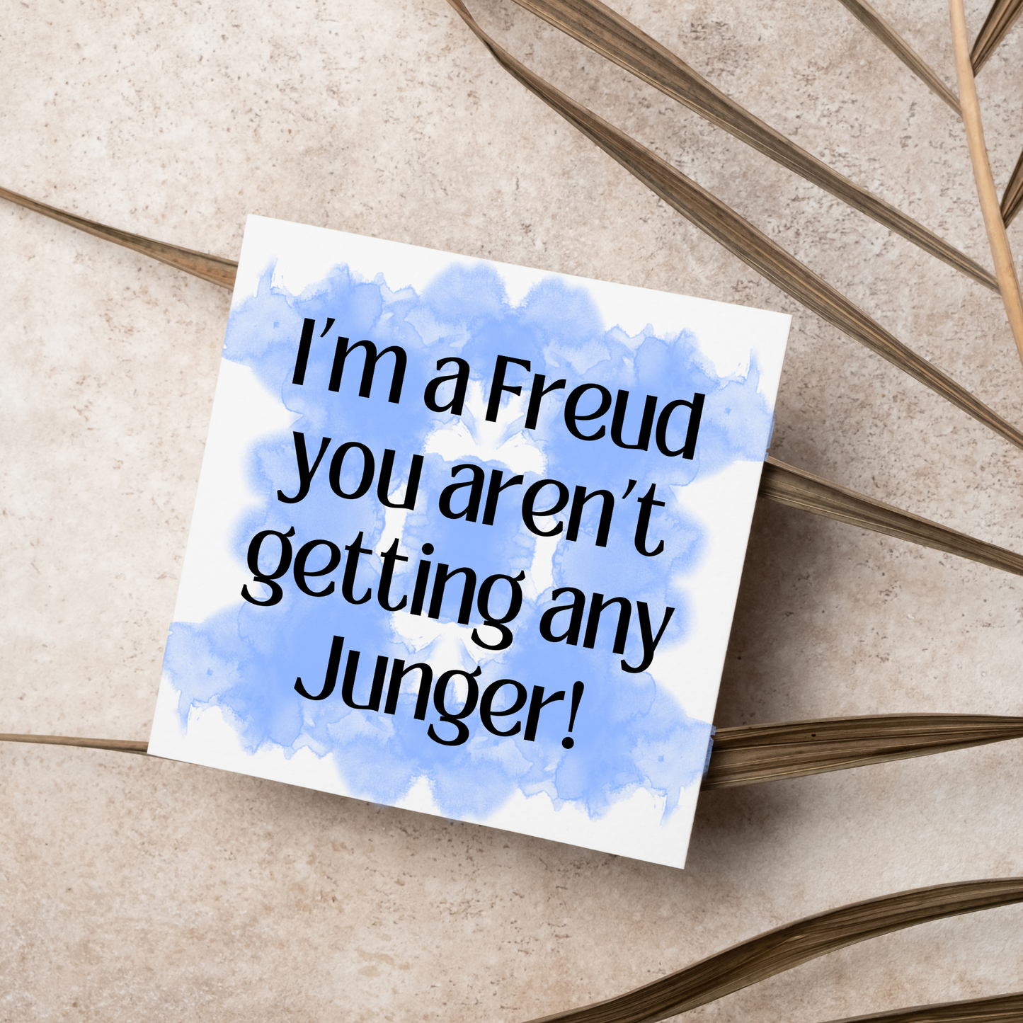Psychology Pun Birthday Card, Funny Psychologist Card, Freud Jung Card, Classic Joke Card, Funny Birthday Card for Psychologist
