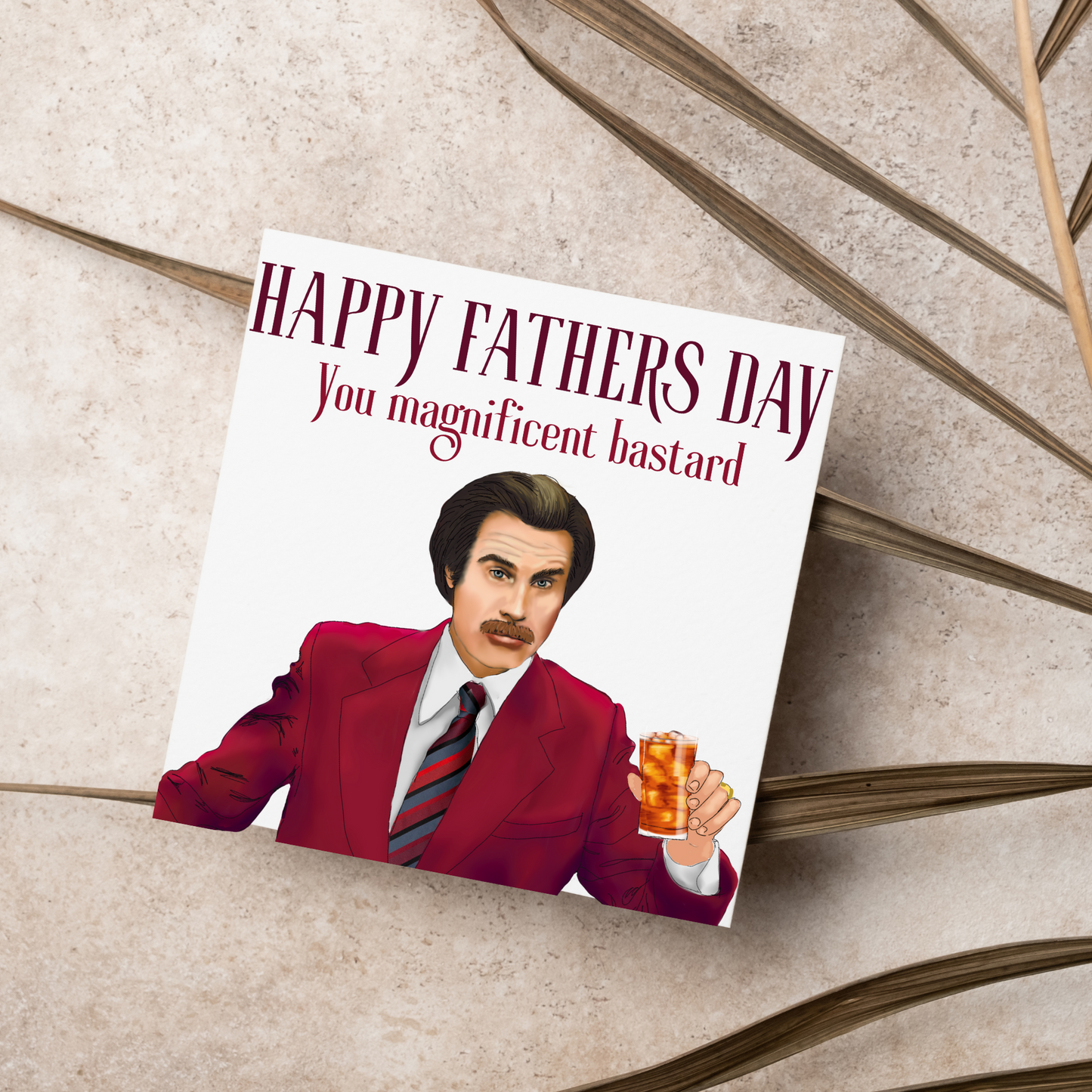 Father's Day Card, Funny Anchorman Ron Burgundy Card for Dad