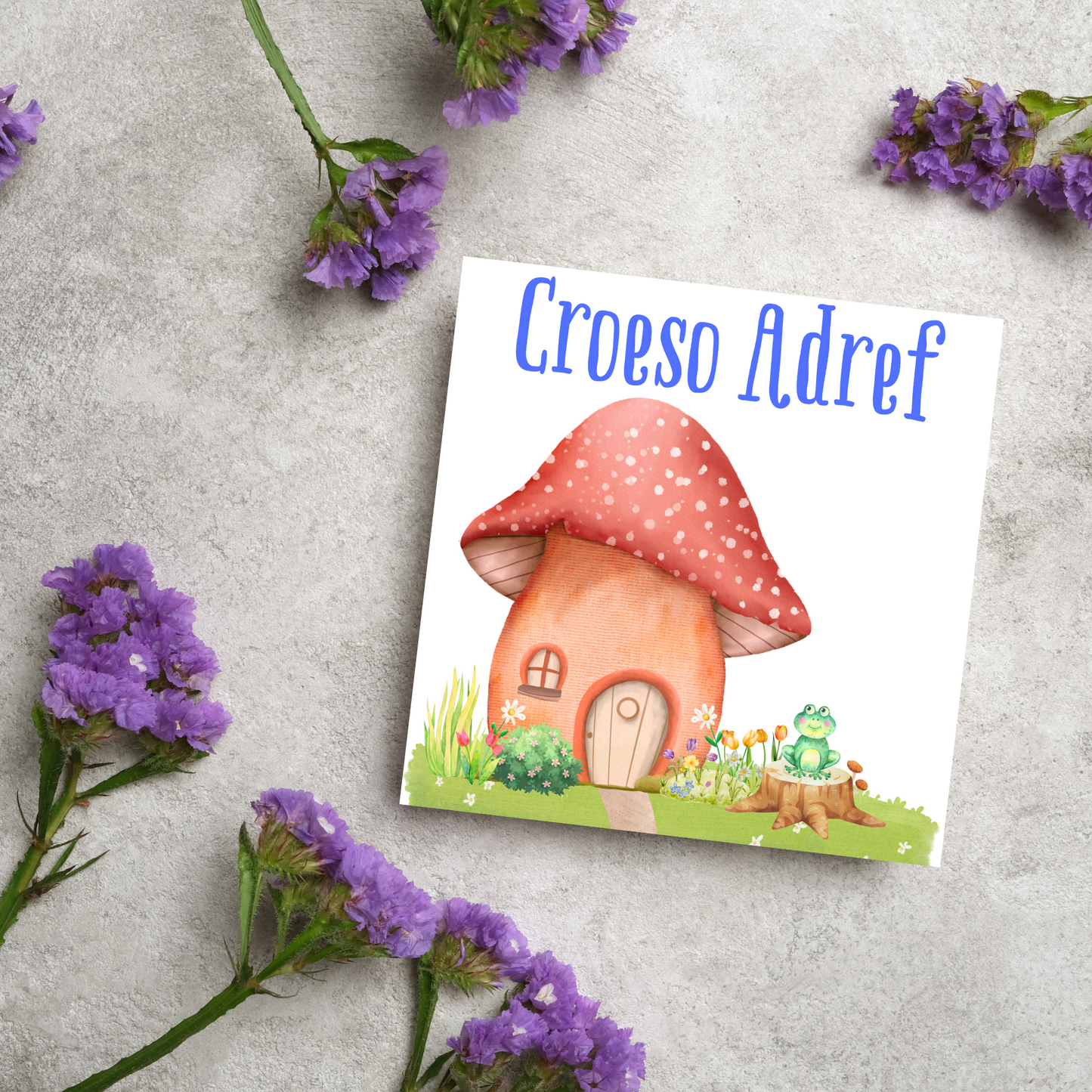 Welsh Language New Home Card, Croeso Adref, Welsh Housewarming Card