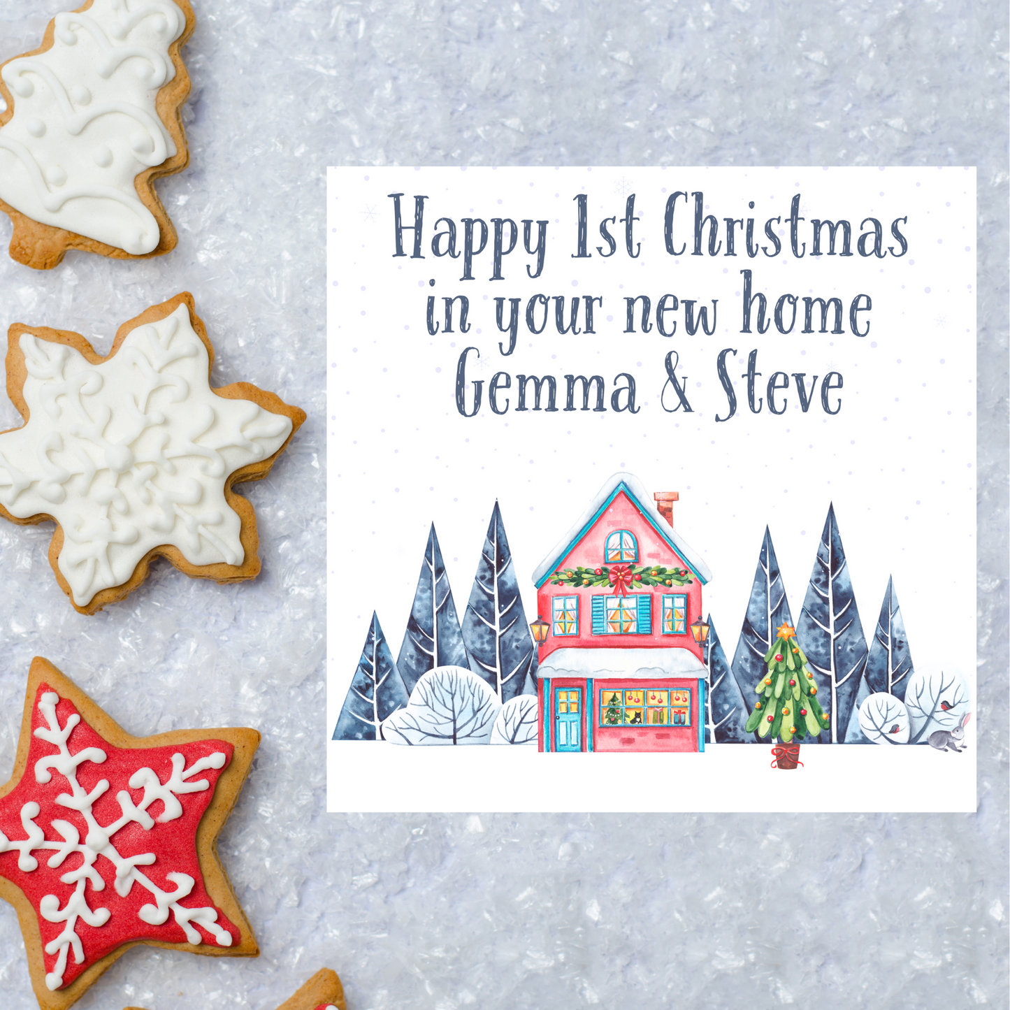 1st Christmas in New Home Personalised Christmas Card