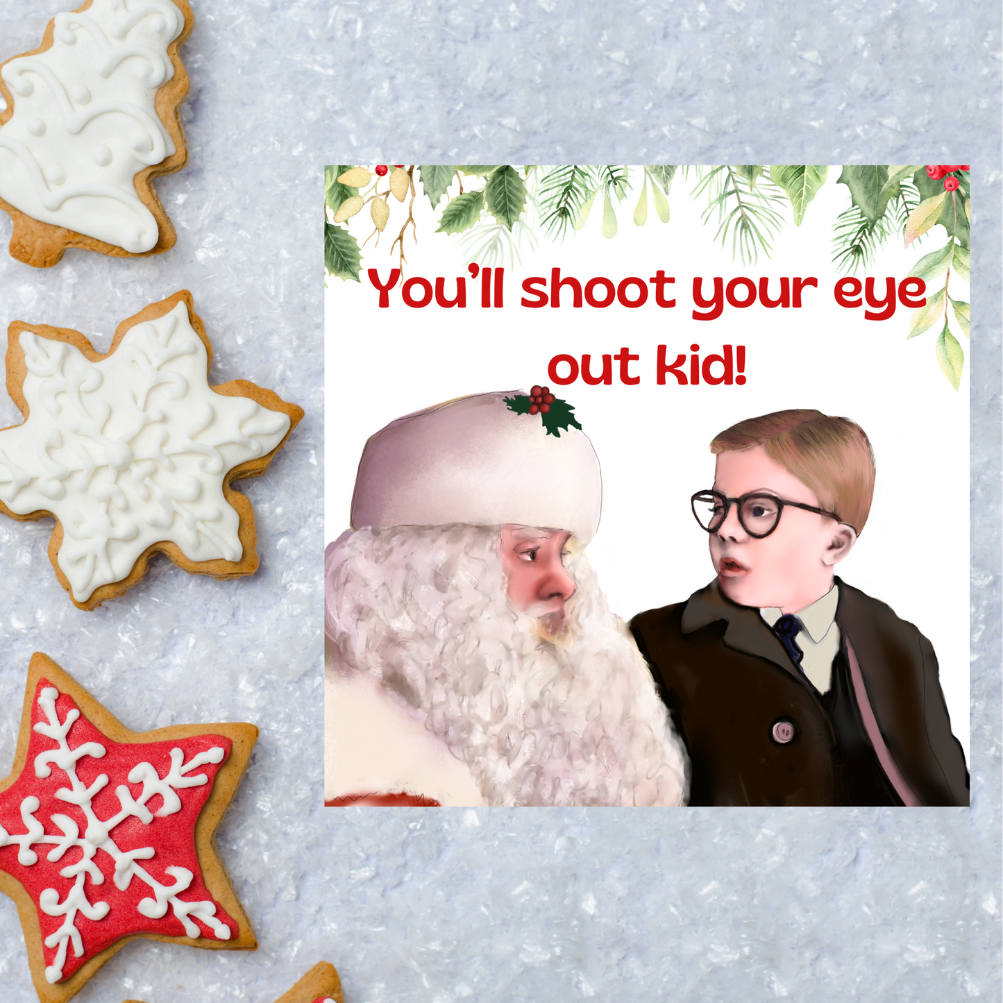 A Christmas Story Movie Card, 1980s Christmas Card, Christmas Movie Card, Notsalgia Card, Card for Brother, Card for Sister, Card for Uncle