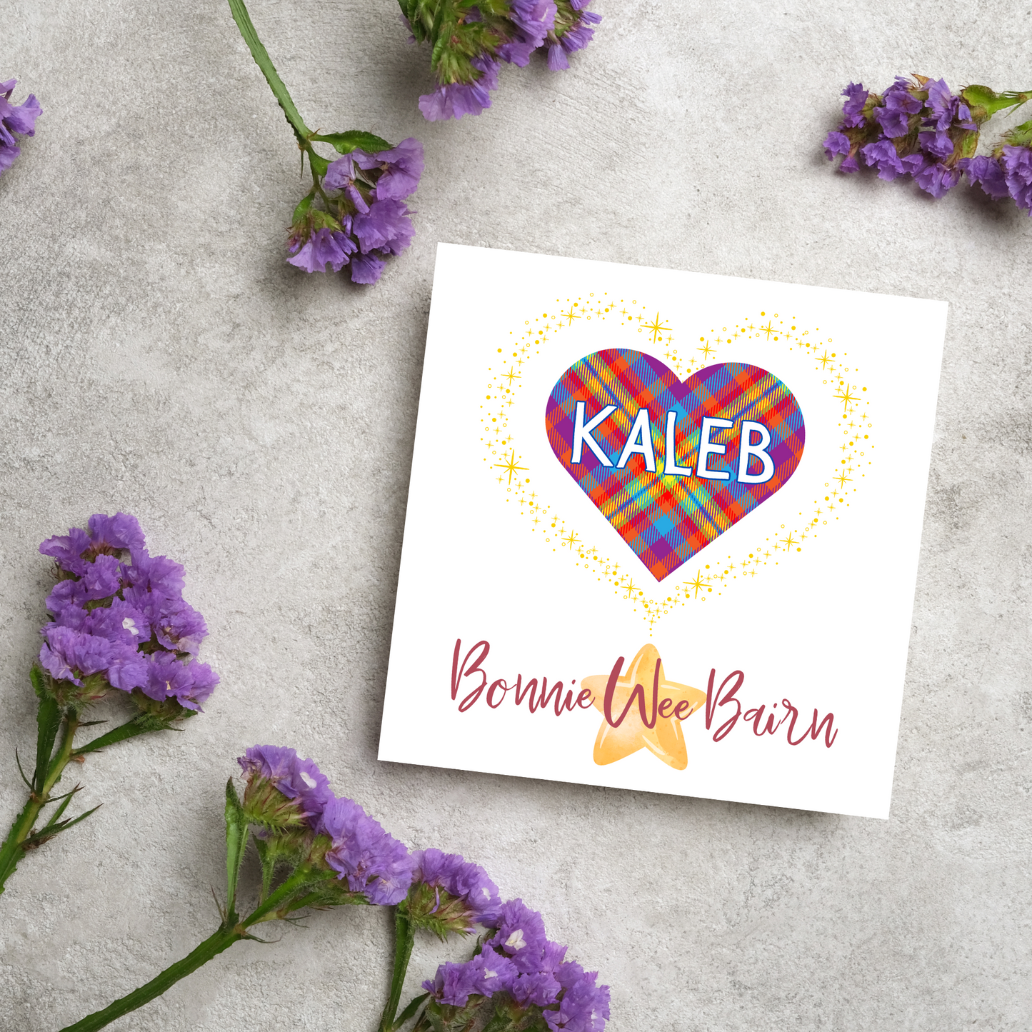 Personalised Scottish New Baby Card - Unisex