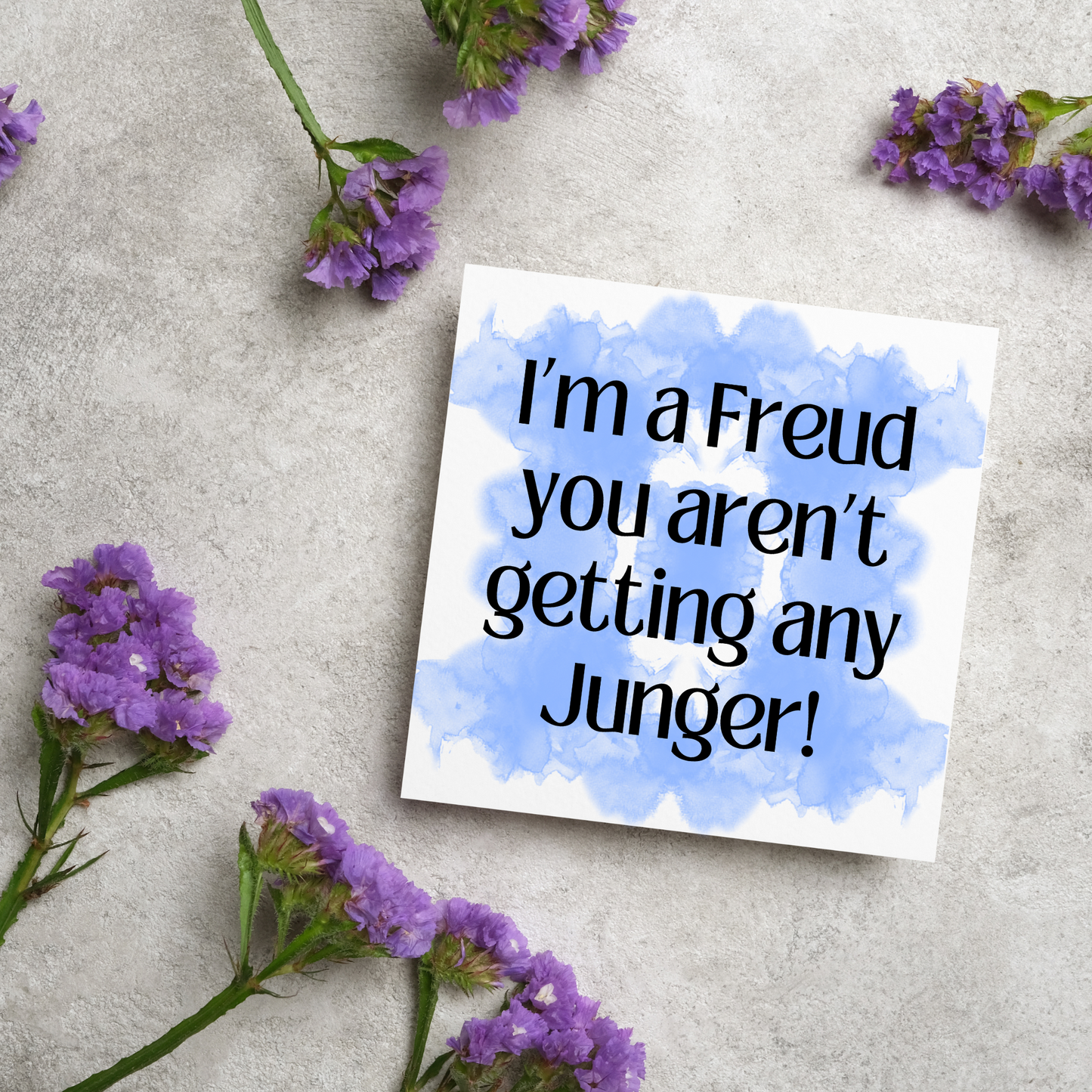 Psychology Pun Birthday Card, Funny Psychologist Card, Freud Jung Card, Classic Joke Card, Funny Birthday Card for Psychologist