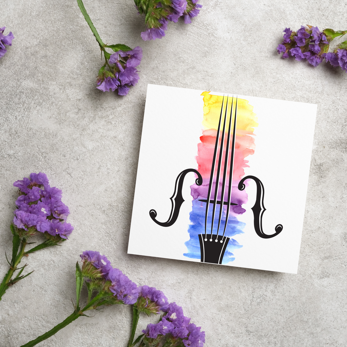 Violin, Viola, Cello Card, Musician Card, Musical Instrument Card