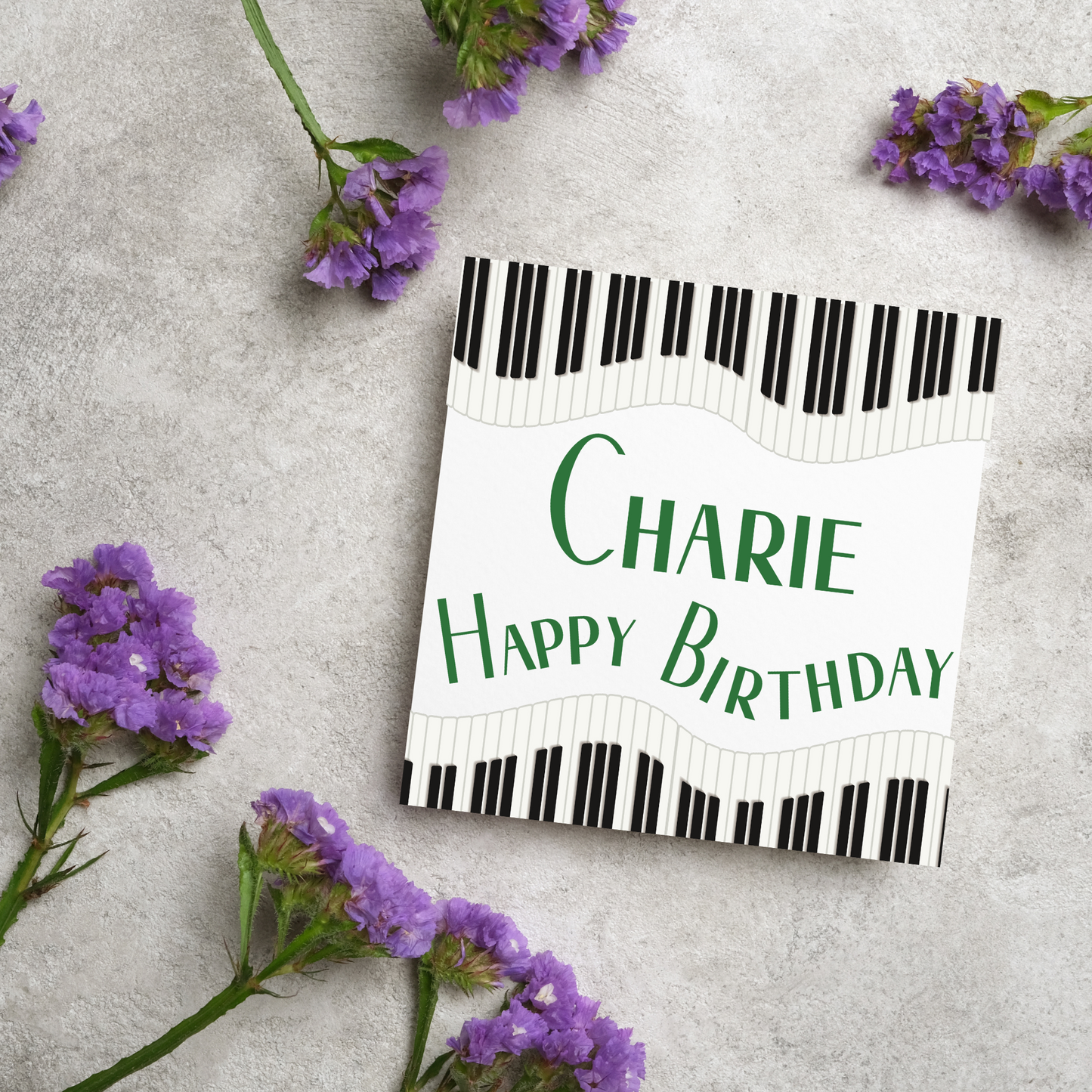 Piano Birthday Card, Musician Card, Musical Instrument Card