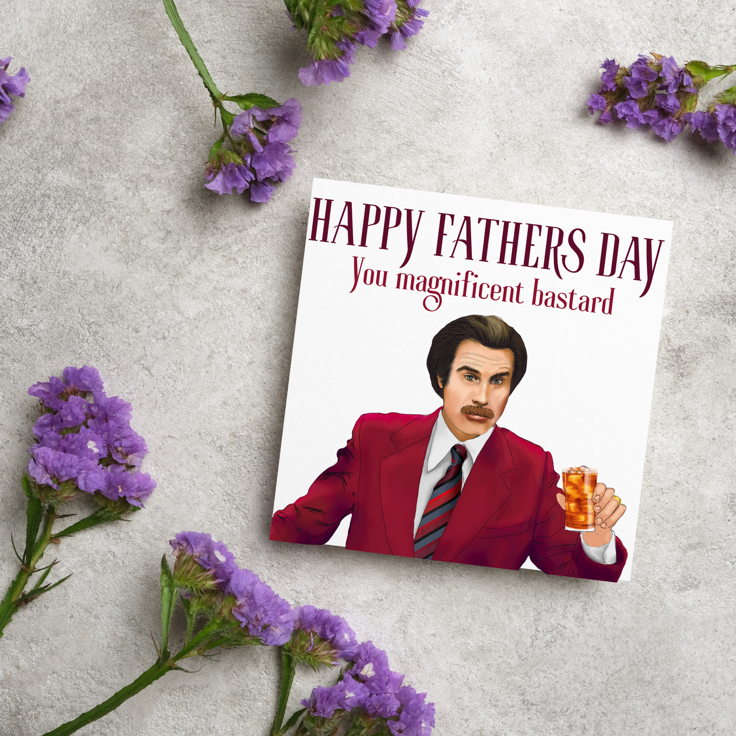 Father's Day Card, Funny Anchorman Ron Burgundy Card for Dad
