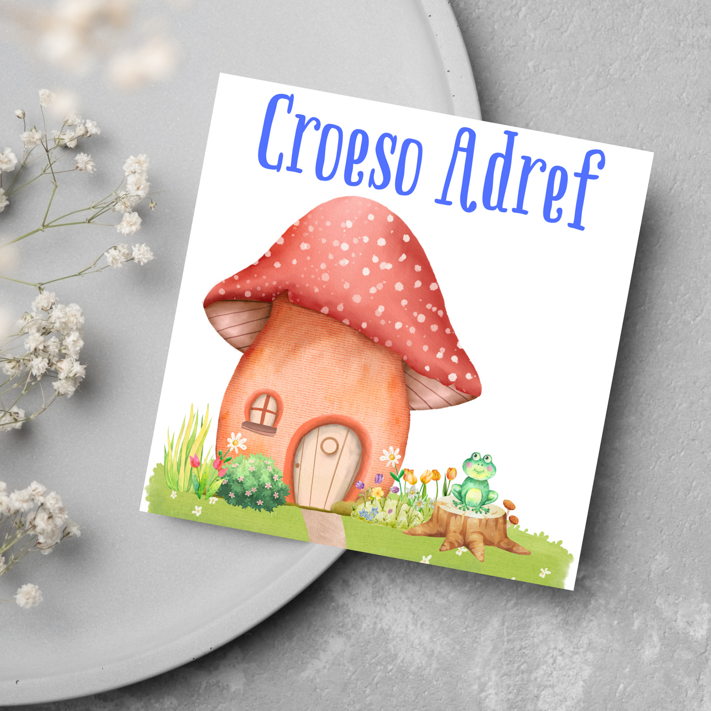 Welsh Language New Home Card, Croeso Adref, Welsh Housewarming Card