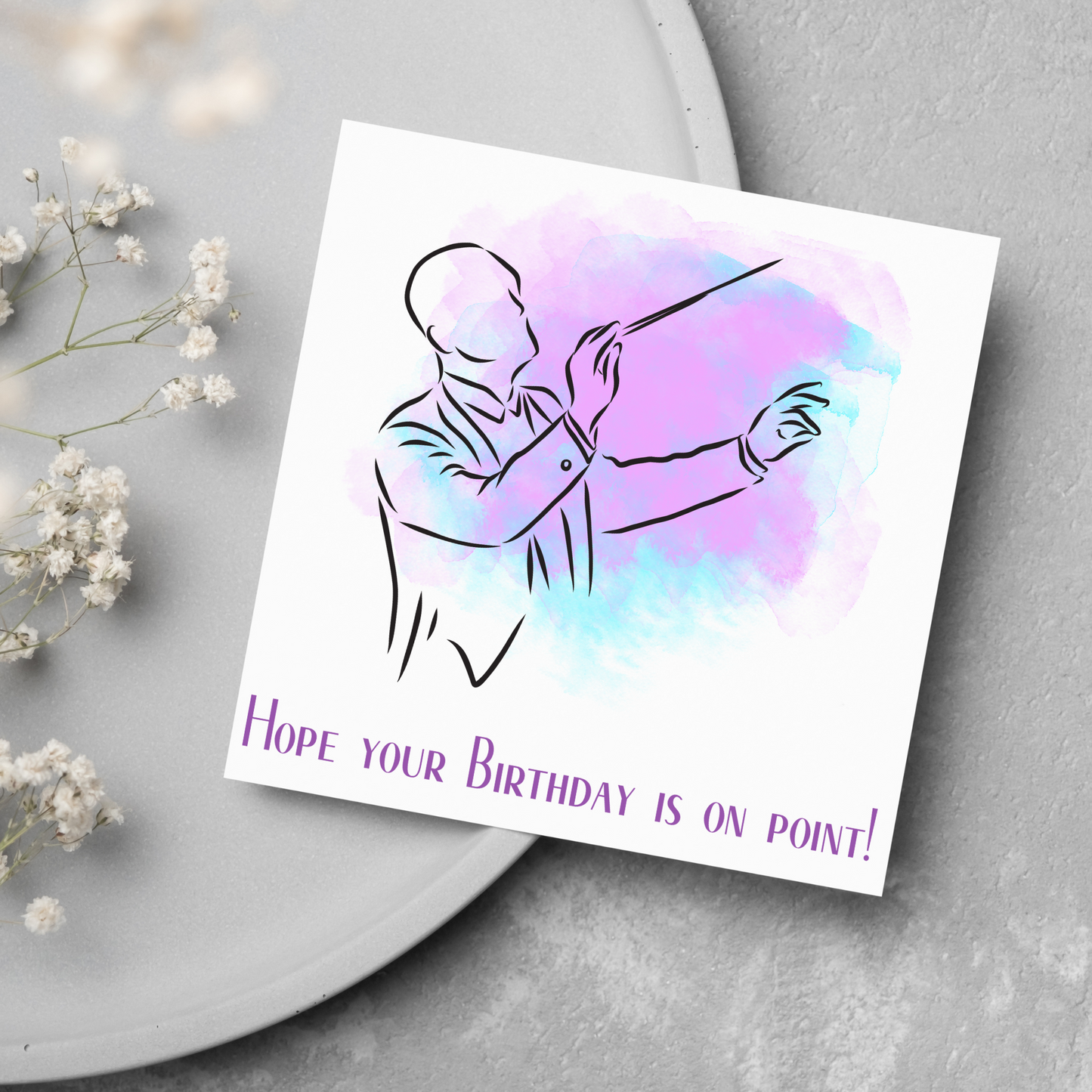 Conductor Birthday Card, Musician Card, Musical Instrument Card