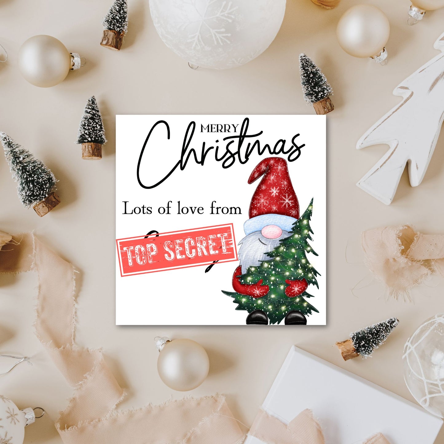 Secret Santa Christmas Card, Office Card, Work Card, Xmas Card, Co Worker Card