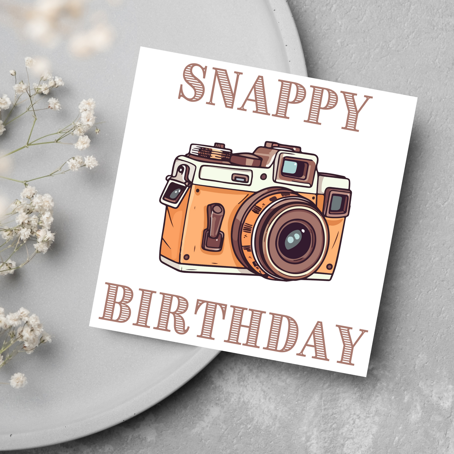 Camera Birthday Card, Photographer Card, Photography Birthday Card