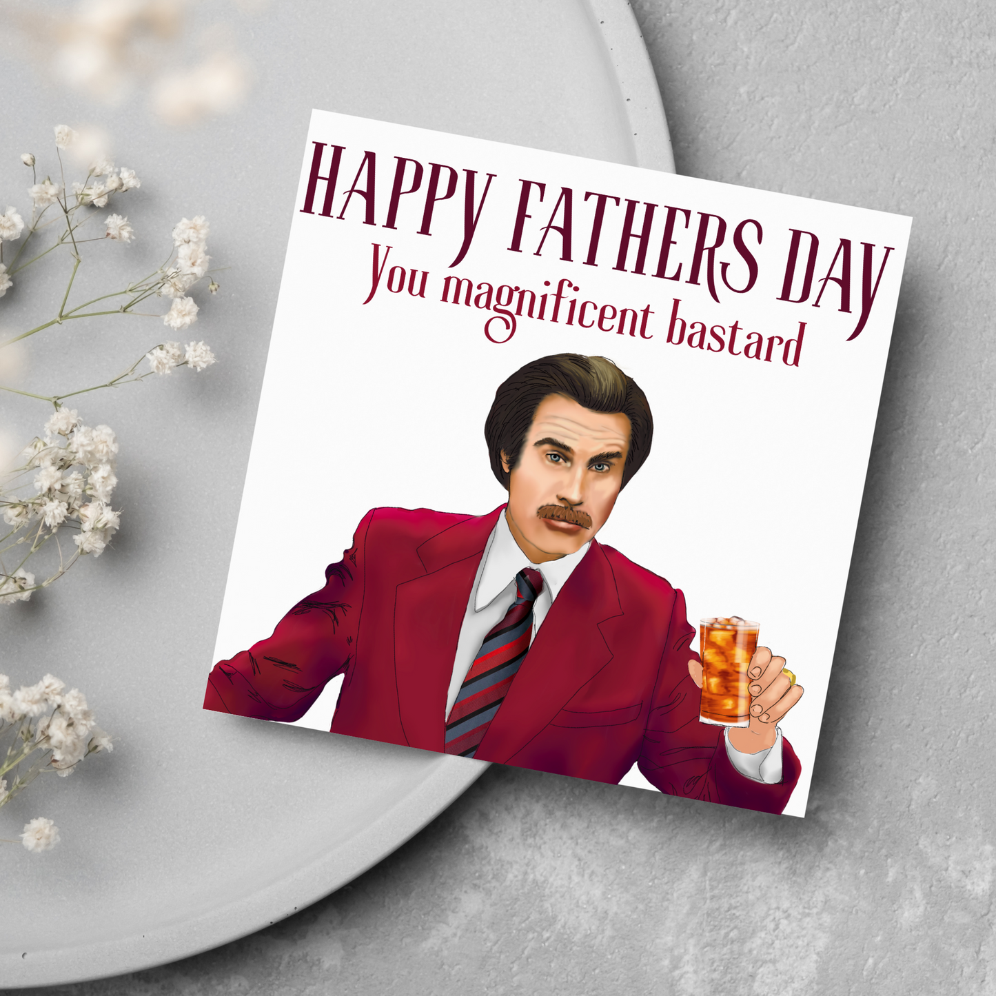 Father's Day Card, Funny Anchorman Ron Burgundy Card for Dad