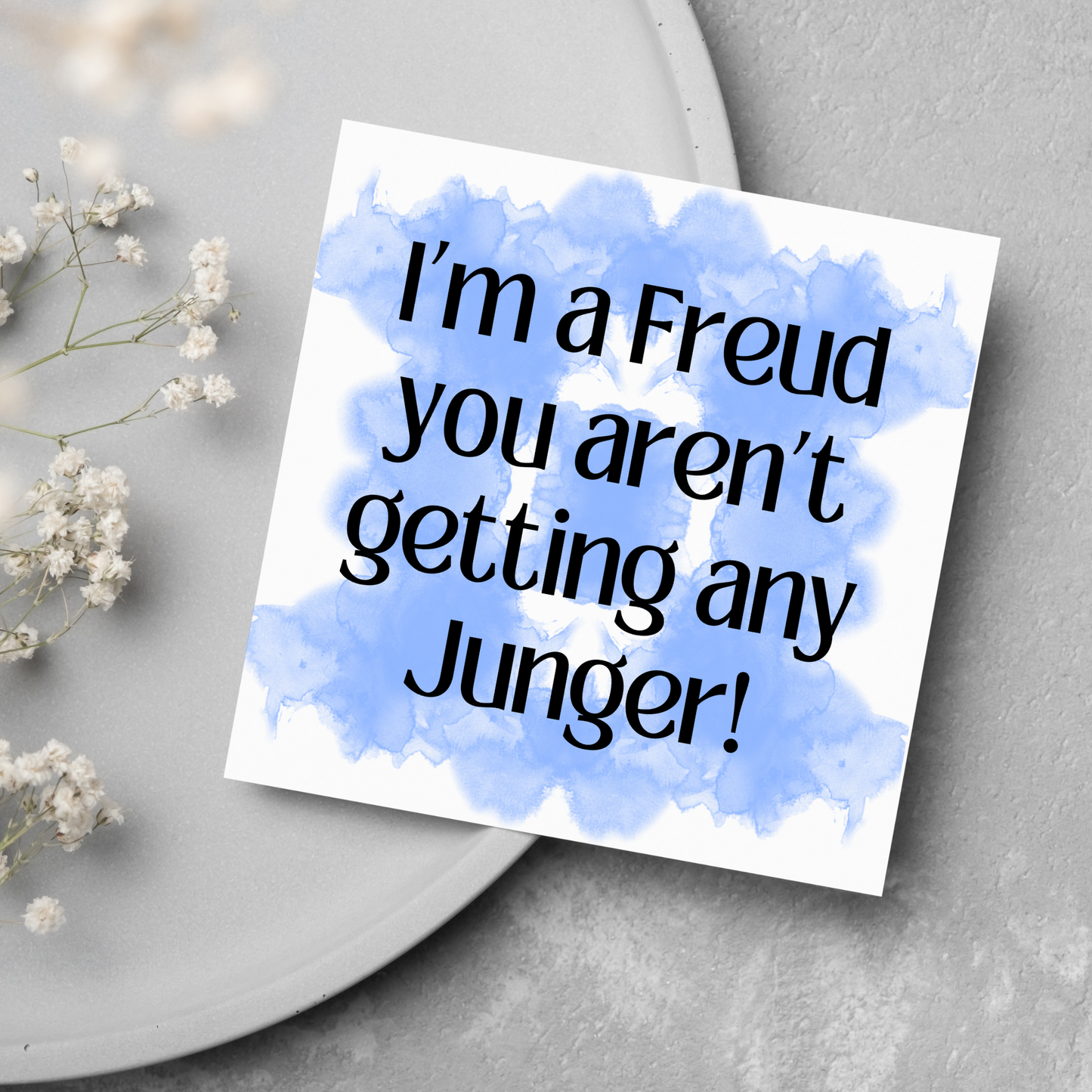 Psychology Pun Birthday Card, Funny Psychologist Card, Freud Jung Card, Classic Joke Card, Funny Birthday Card for Psychologist