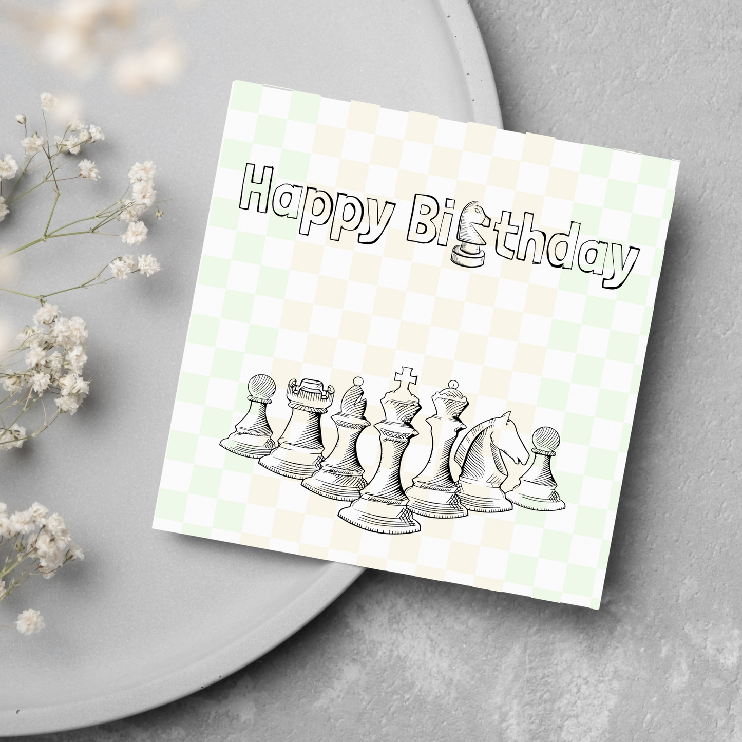 Chess Themed Birthday Card