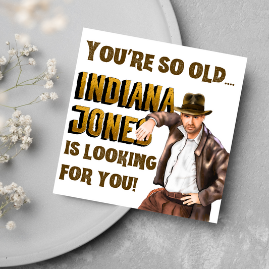 Indiana Jones Birthday Card, Friend Card, Card for Dad