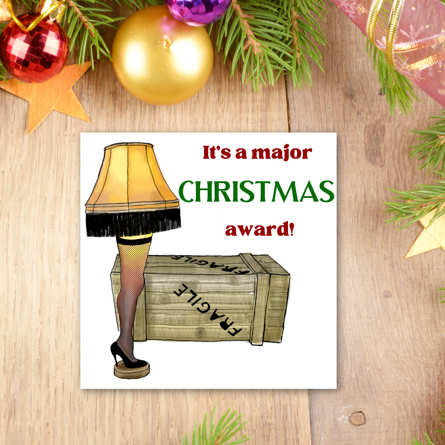 A Christmas Story Movie Card, 1980s Christmas Card, Christmas Movie Card, Notsalgia Card, Card for Brother, Card for Sister, Card for Uncle